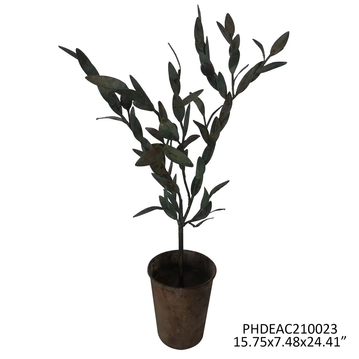 Handmade Metal Olive Tree Sculpture - Elegant Home & Office Decor for Mediterranean Style, Wedding Centerpiece, Housewarming Gift