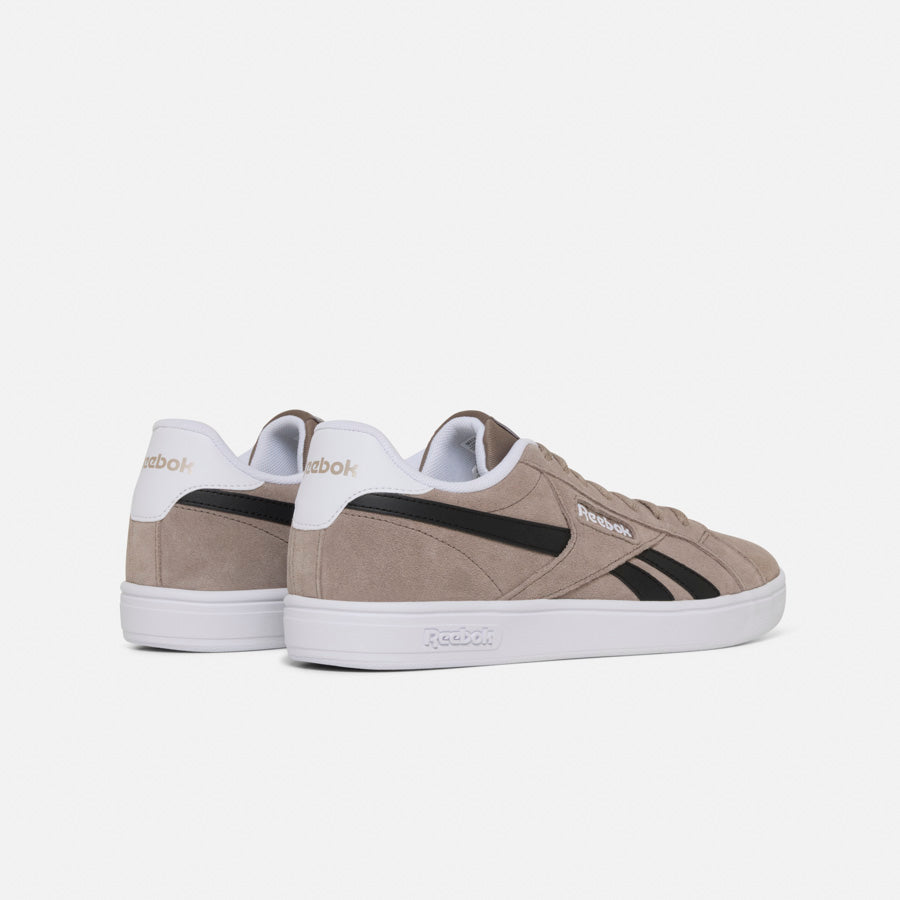 Reebok Court Retro Sneakers - Gritty Grey, Black & White | Classic Athletic Shoes for Men & Women | Perfect for Casual Wear, Gym & Street Style
