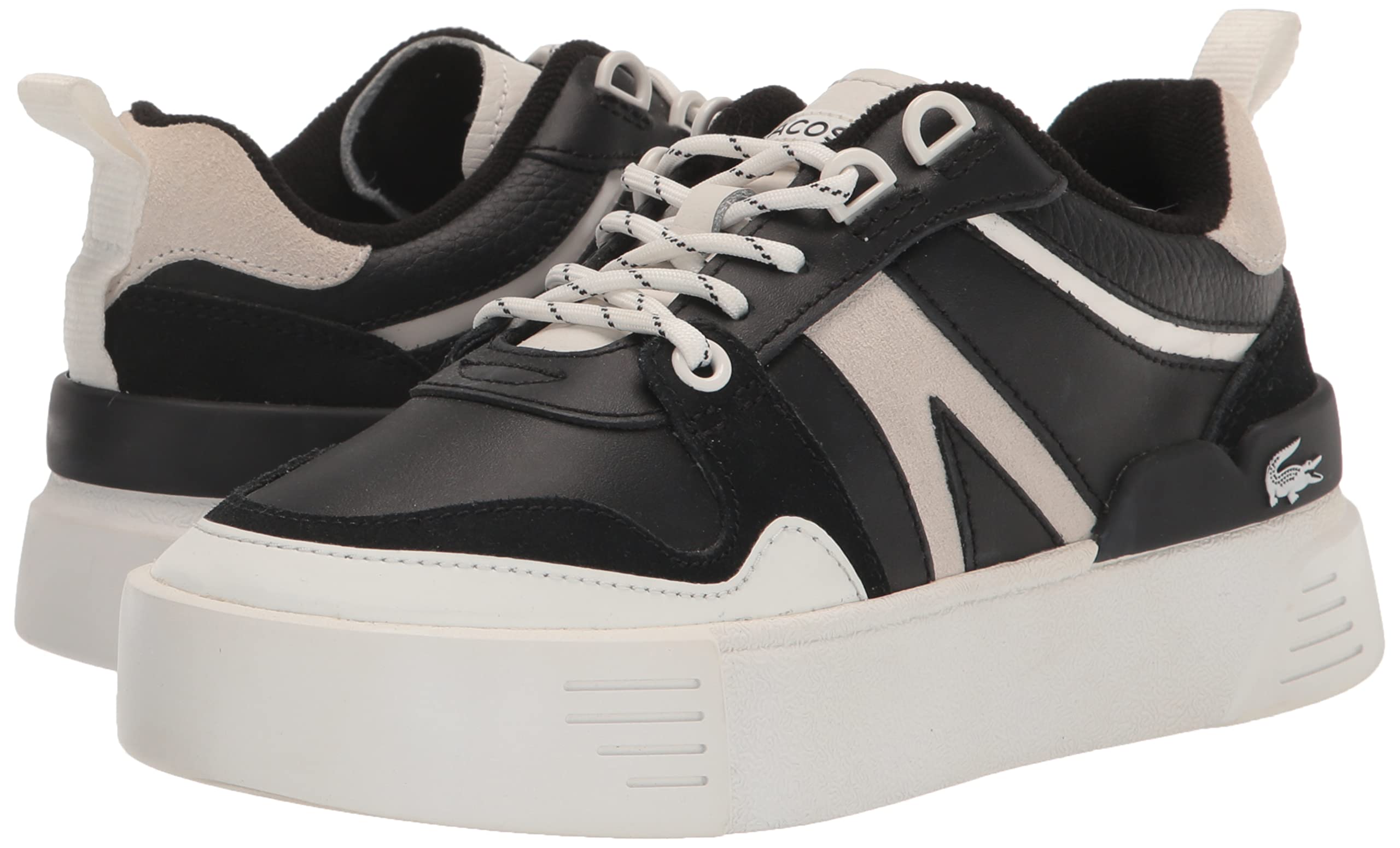 Lacoste Women's L002 Leather Sneakers - Stylish & Comfortable White Casual Shoes for Women | Perfect for Walking, Work & Everyday Wear