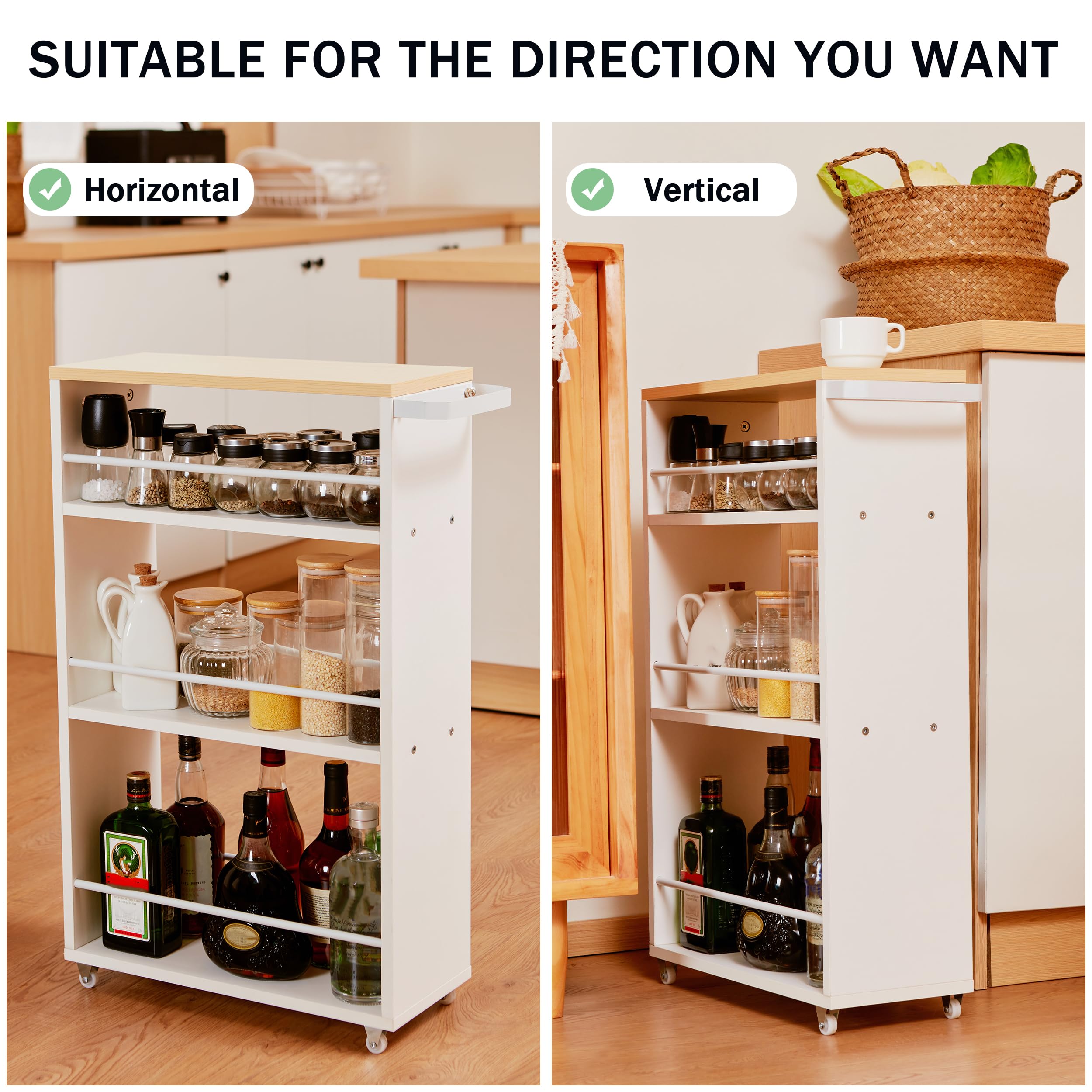 PrimeZone 4-Tier Slim Rolling Storage Cart - 18.5