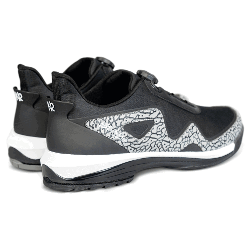KR Strikeforce TPC The Gladiator Black/Stone High Performance Left Handed Bowling Shoes for Men - Perfect for Competitive Bowling & League Play