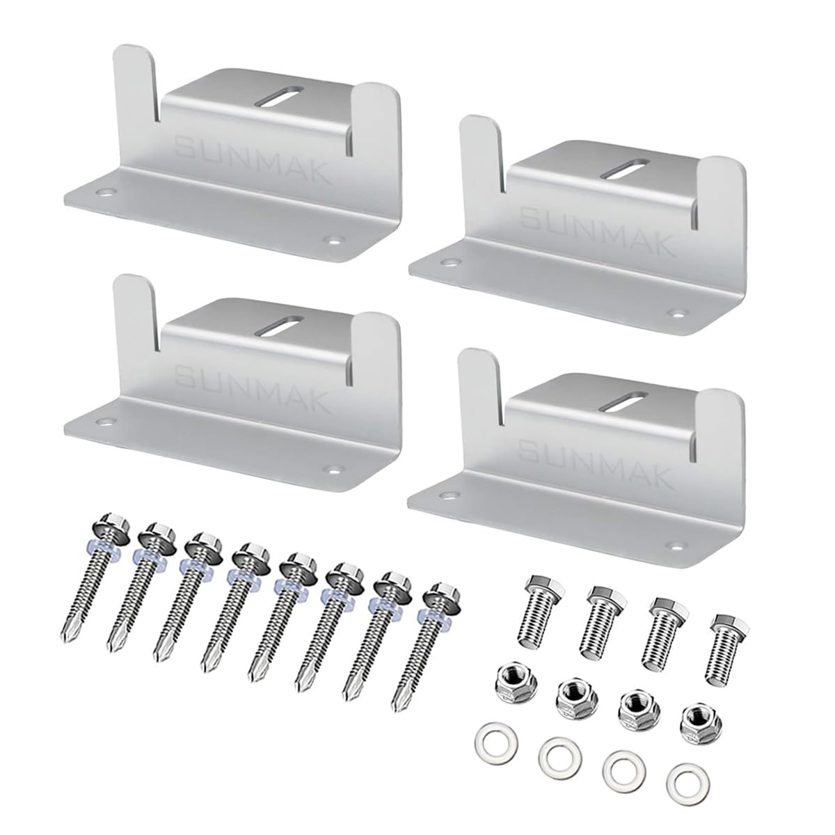 4-Pack Solar Panel Mounting Z Brackets - Lightweight Aluminum Corrosion-Resistant Mounting Kit for RV, Boat, Yacht, Trailer & Off-Grid Roof Installation | Perfect for Marine, Camping & Home Solar Projects