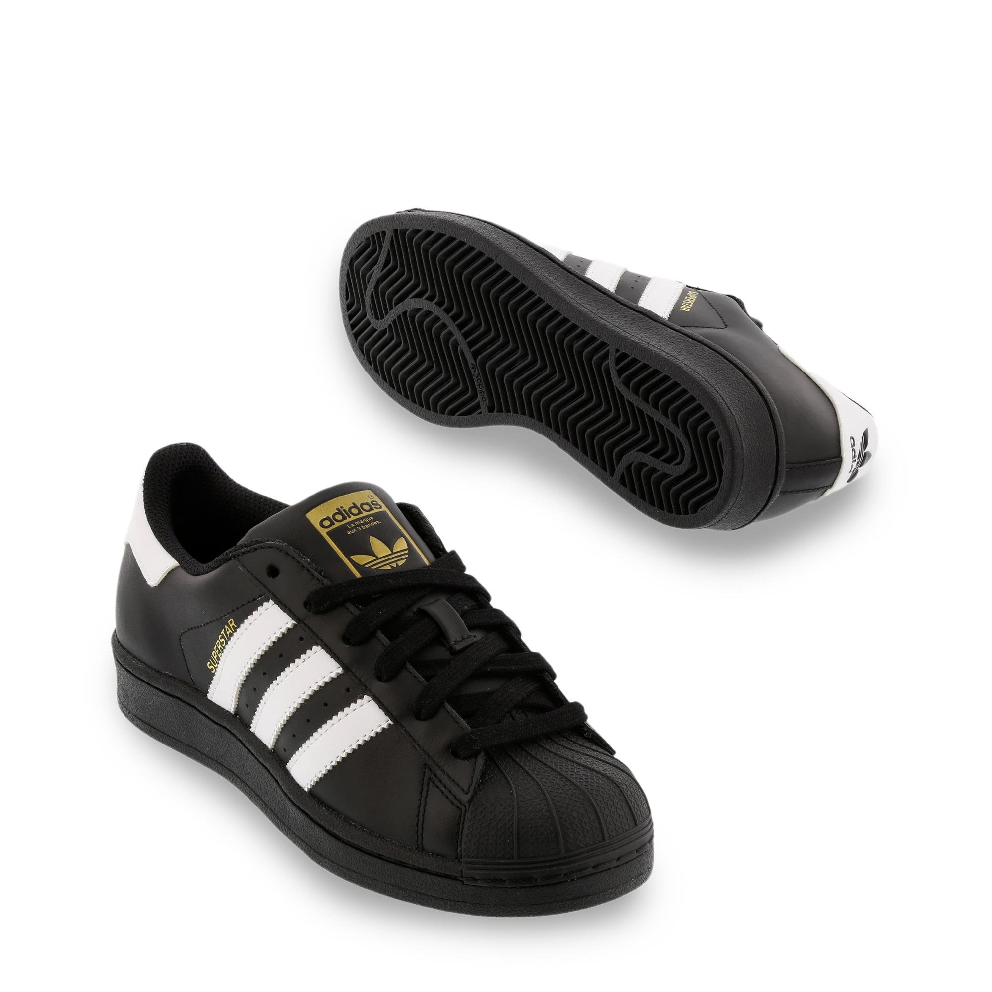 Adidas Superstar Foundation Kids' Sneakers - Black & White Trainers for Boys & Girls | UK Size 5 | School, Play & Everyday Wear