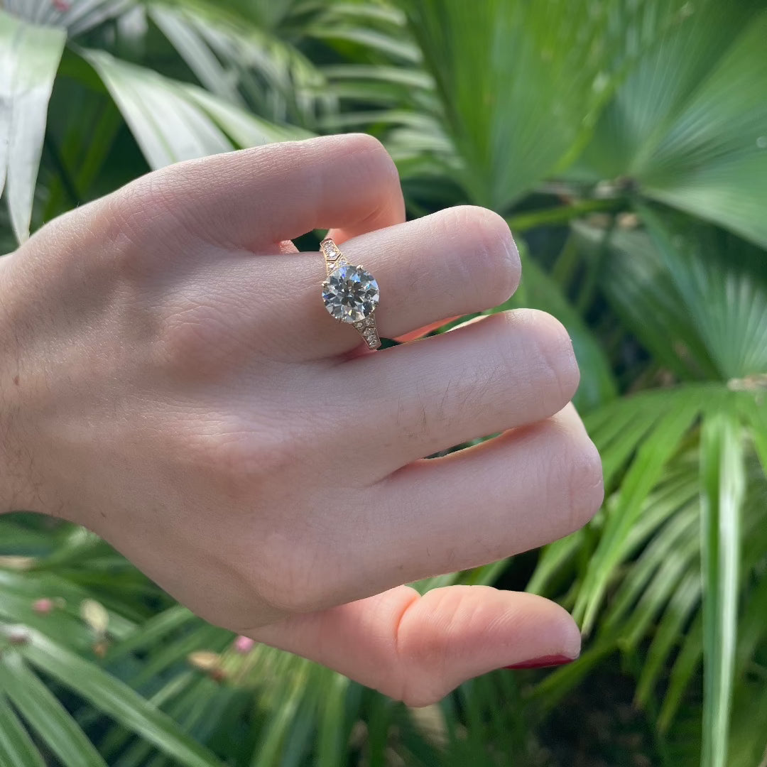 Elegant Single Stone Lorraine Ring - 14K Gold Solitaire Ring for Women | Perfect for Engagement, Wedding & Anniversary Gifts