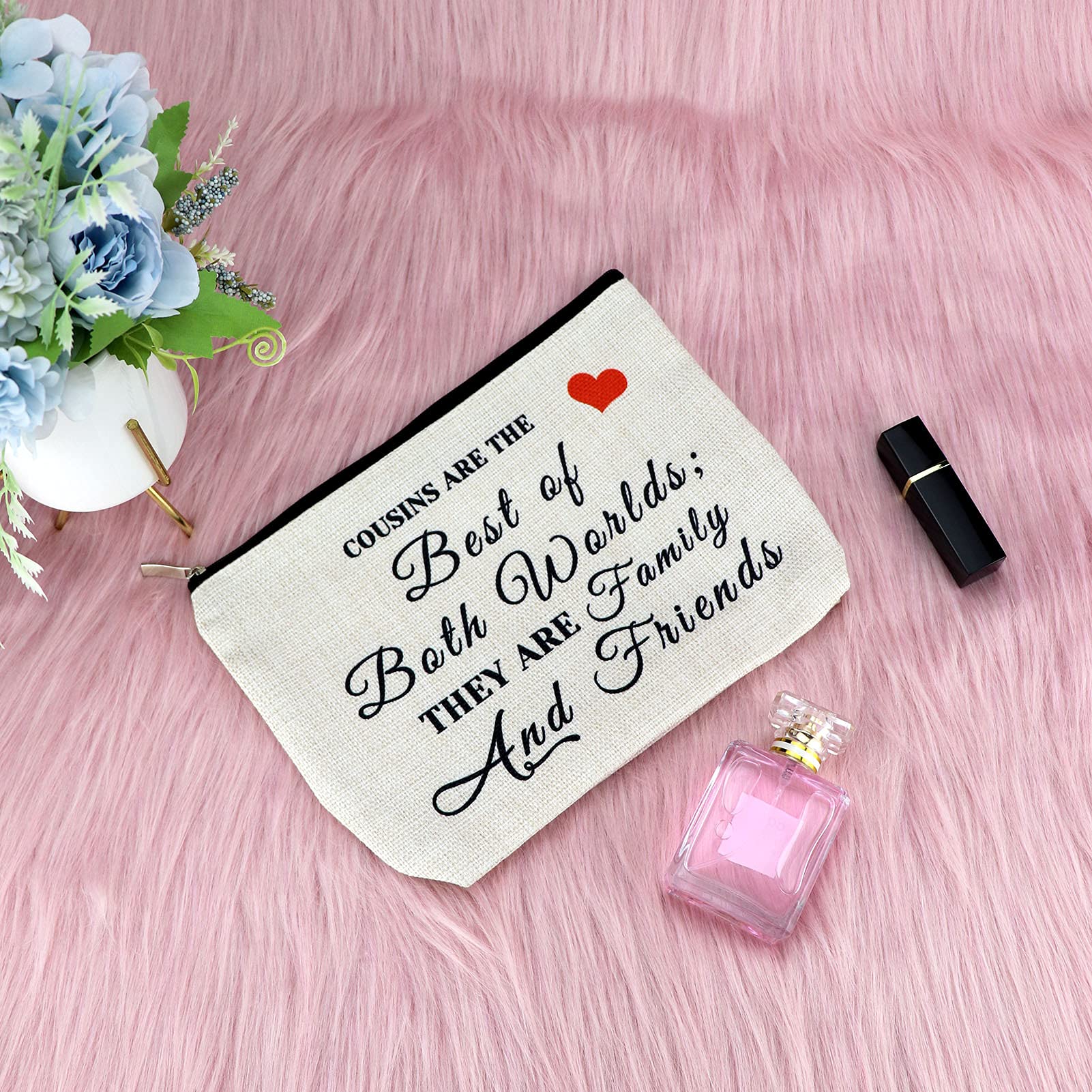 **Stylish Makeup Bag for Women - Perfect Birthday, Christmas & Graduation Gift for Bestie, Sister & Friends - Travel Cosmetic Pouch for Daily Use & Special Occasions**