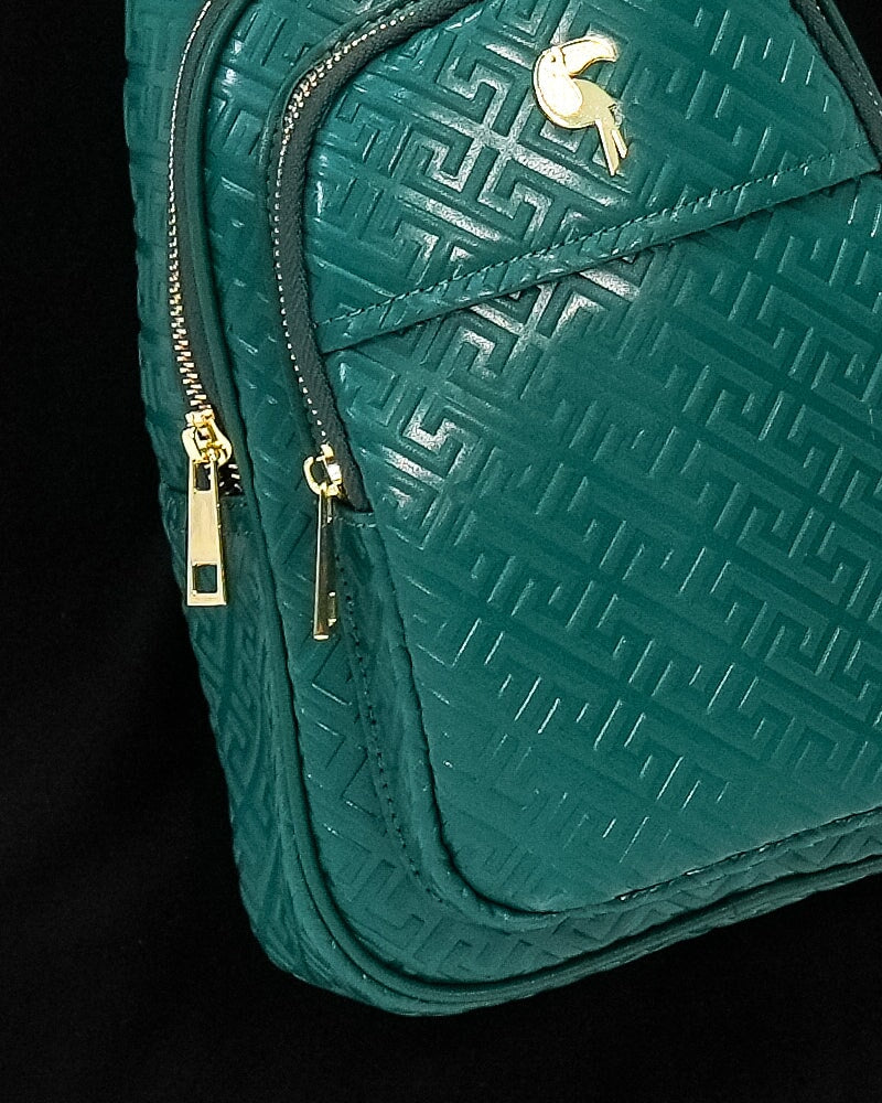 Premium Genuine Green Leather Messenger Bag for Men & Women - Stylish & Durable Crossbody Bag for Work, Travel & Daily Commute