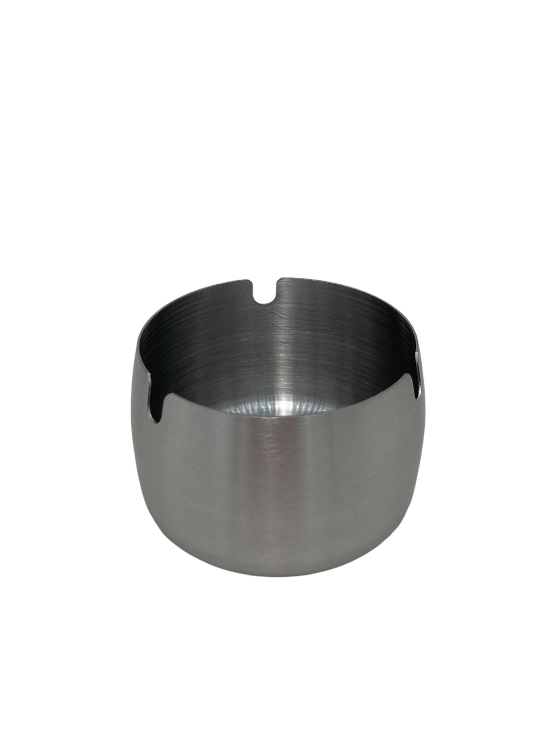 2.75x2 Inch Stainless Steel Round Ashtray - Silver Finish for Outdoor, Indoor & Travel Use