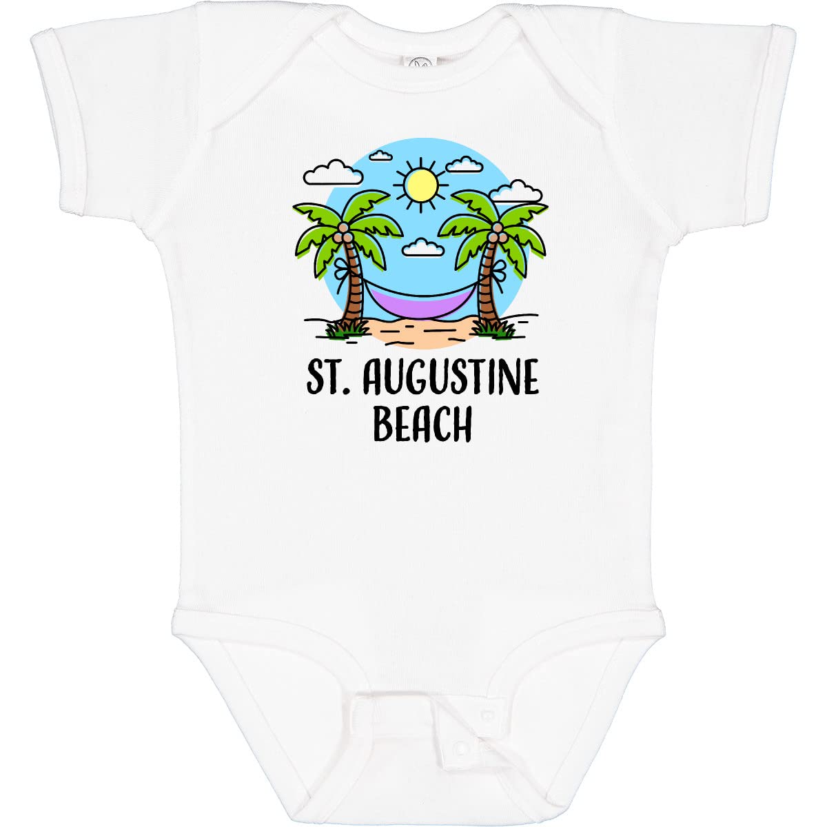 Inktastic Summer Vacation in St Augustine Beach Baby Bodysuit - Cute Infant Onesie for Beach Trips & Family Vacations - Perfect Gift for Newborns & Toddlers