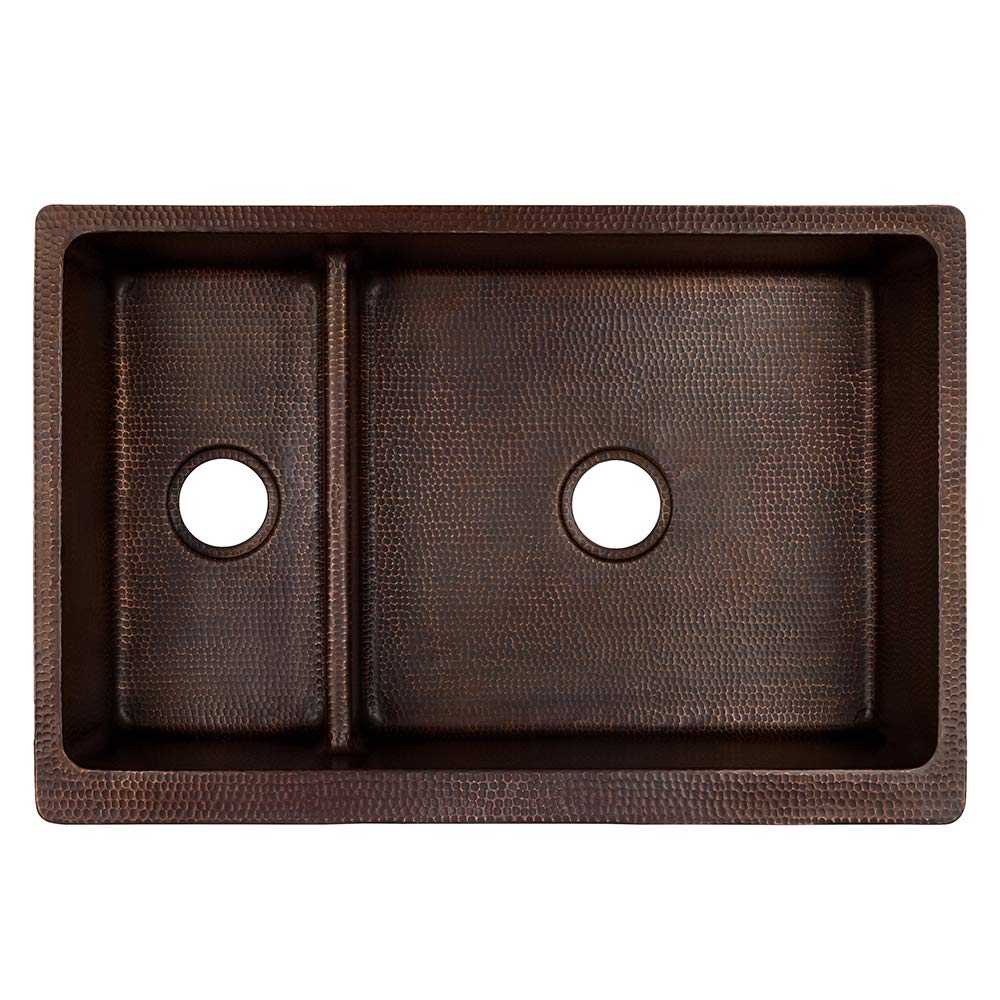 Premium 33-Inch Copper Kitchen Sink with Drain Package - KSP3_KA30DB33229-SD5 | Rust-Resistant, Durable for Modern Kitchens | Perfect for Home Renovation & Commercial Use