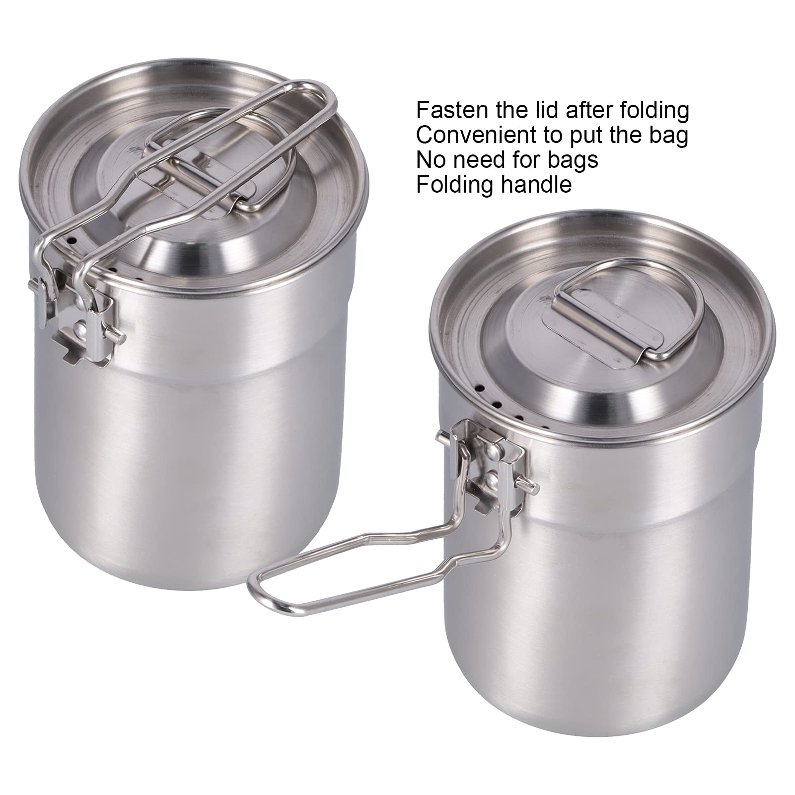 Portable Camping Coffee Pot - Lightweight Foldable Handle Outdoor Coffee Maker for Hiking, Backpacking & Travel | Perfect for Campfire Brewing and Outdoor Adventures