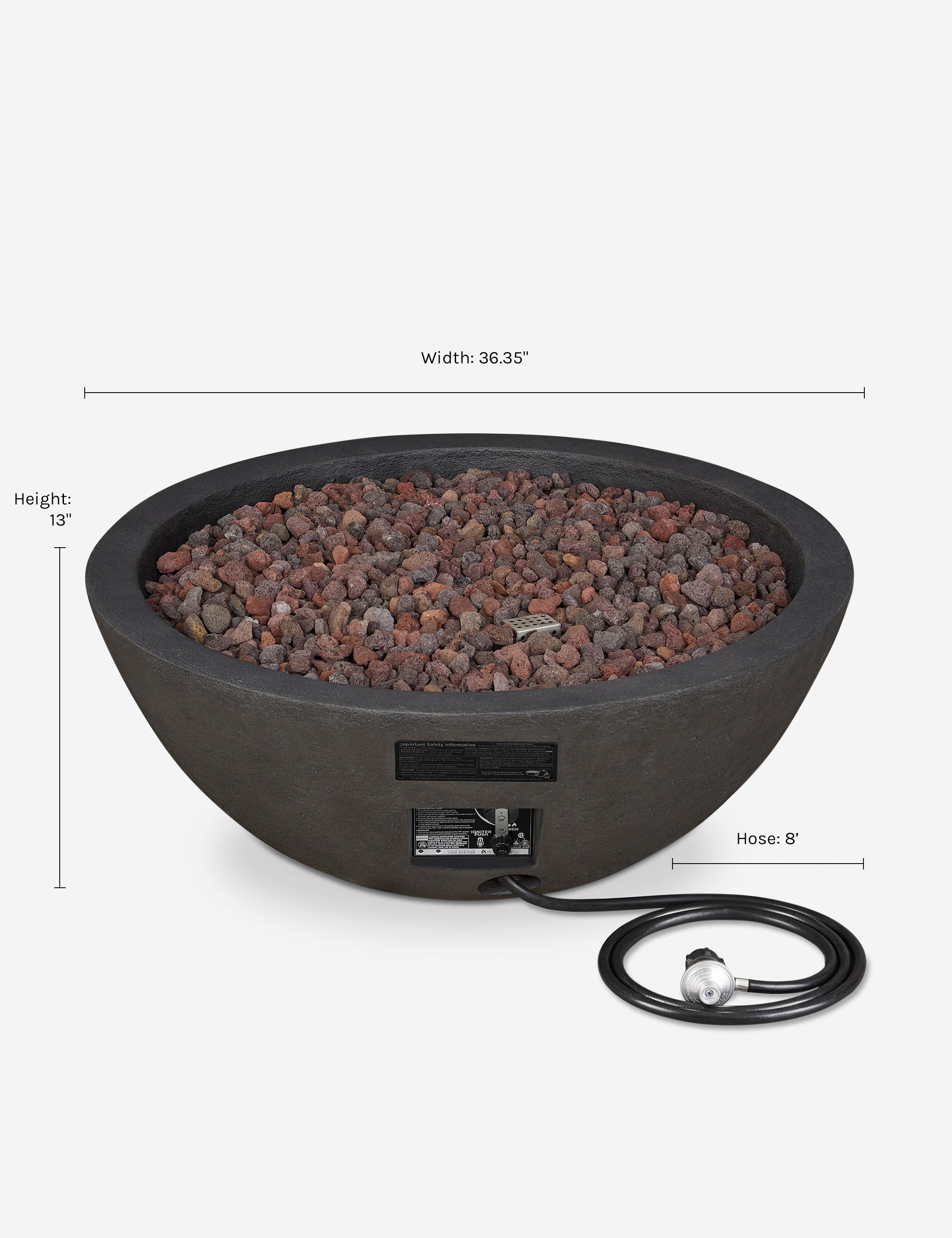 Fernanda Fire Bowl - Outdoor Fire Pit for Patio, Garden & Backyard - Decorative Steel Fire Bowl for Camping, Bonfires & Gatherings - Perfect for Warm Evenings & Cozy Ambiance