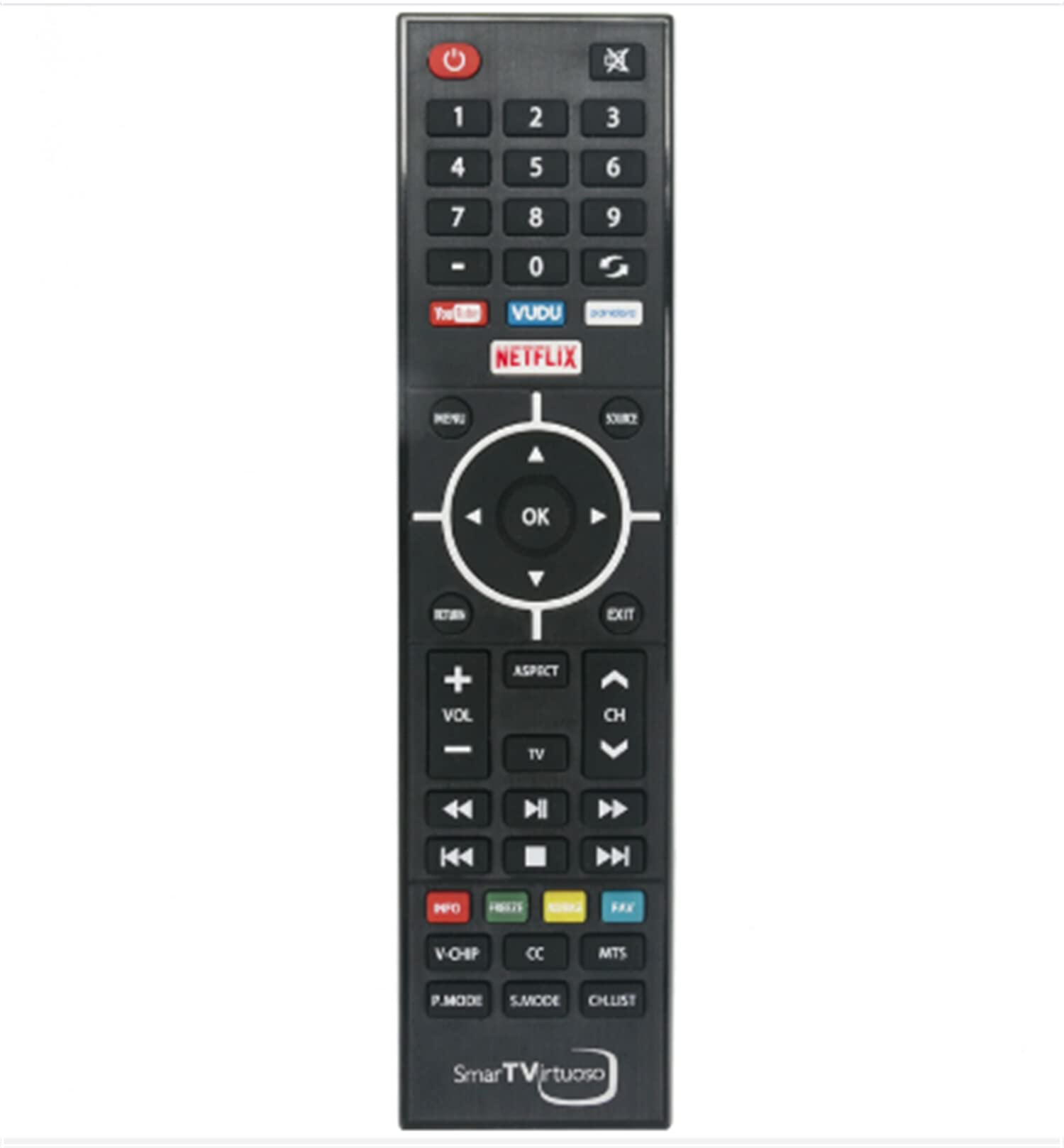 Universal TV Remote Control Compatible with RCA LED UHD Smart TV Virtuoso RHOS581SM - Replacement for Lost or Broken Remote | Perfect for Living Room, Bedroom & Home Theater Use
