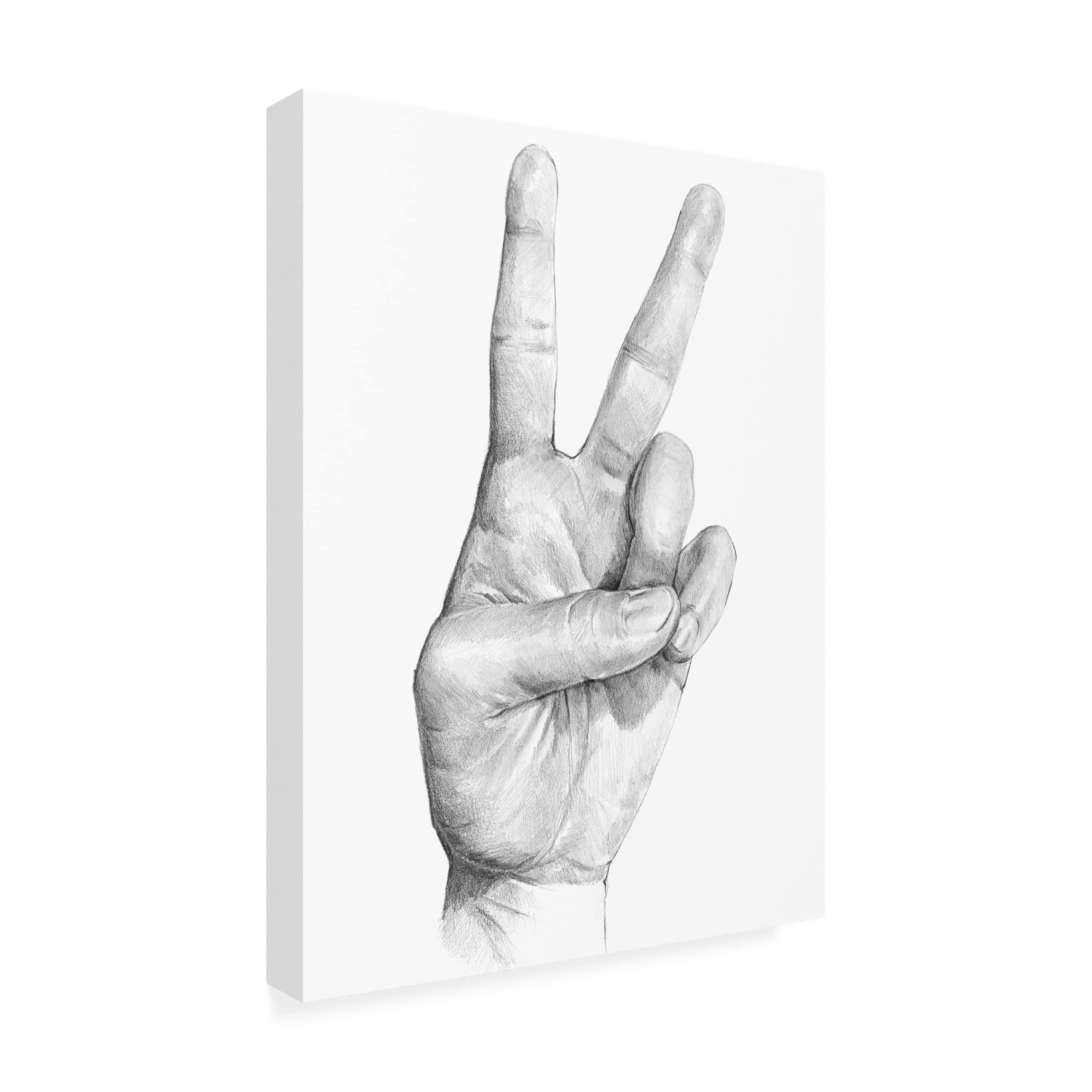 Jennifer Paxton Parker 'Hand Signs II' Canvas Wall Art Print - Modern Abstract Painting for Living Room, Bedroom & Office Decor