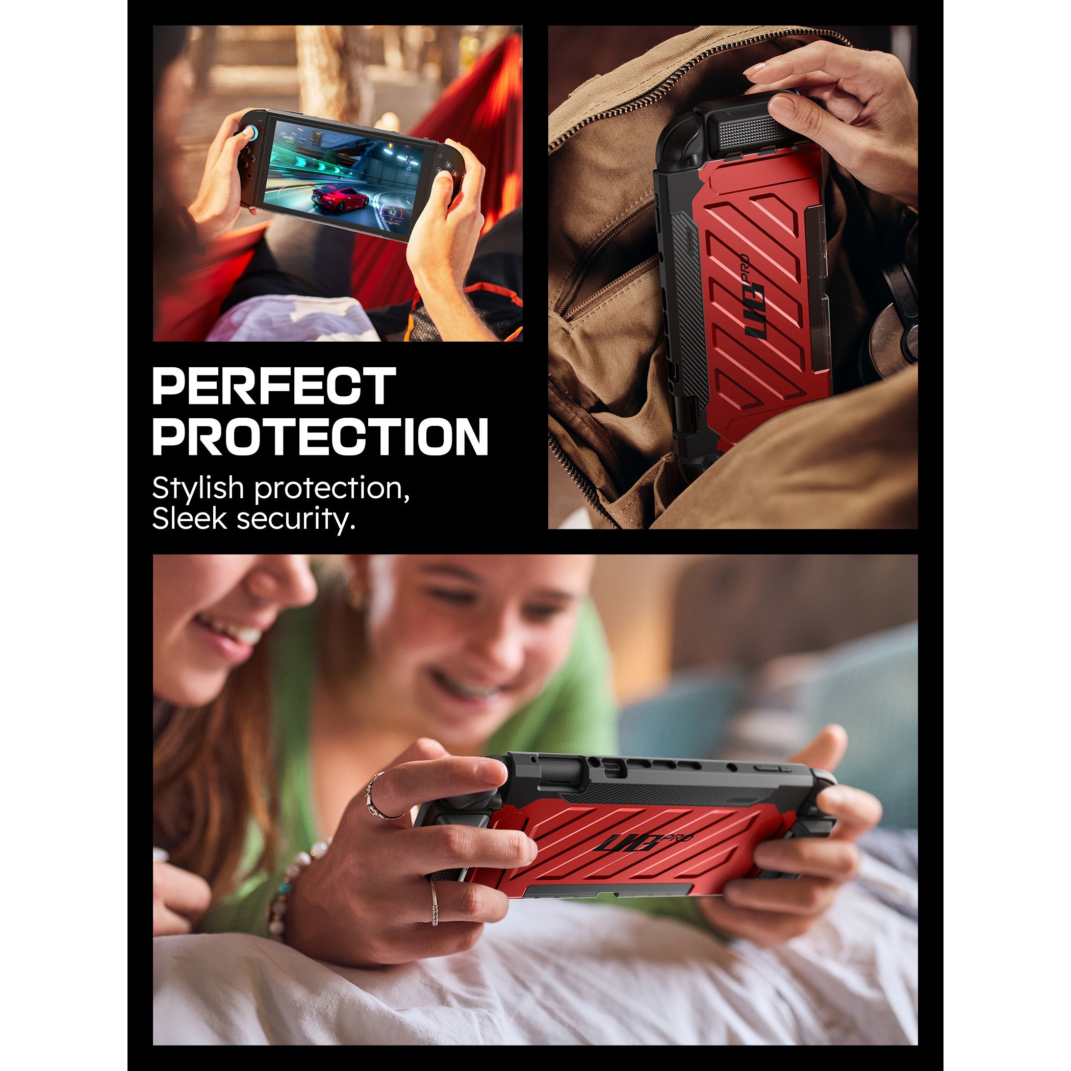 Nintendo Switch 2 Unicorn Beetle PRO Protective Gaming Case - Shockproof & Scratch-Resistant Cover for Nintendo Switch 2 Console (Metallic Red) - Perfect for Travel, Outdoor Gaming & Daily Protection