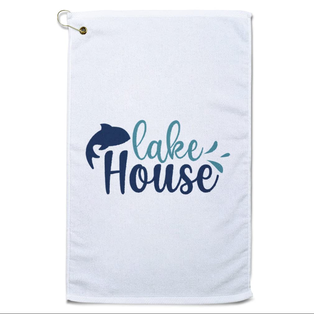 Custom Printed Golf Towel - Personalized Cotton Towel for Golf, Lake House, Fishing & Cottage - Perfect for Sports, Vacation Homes & Outdoor Activities