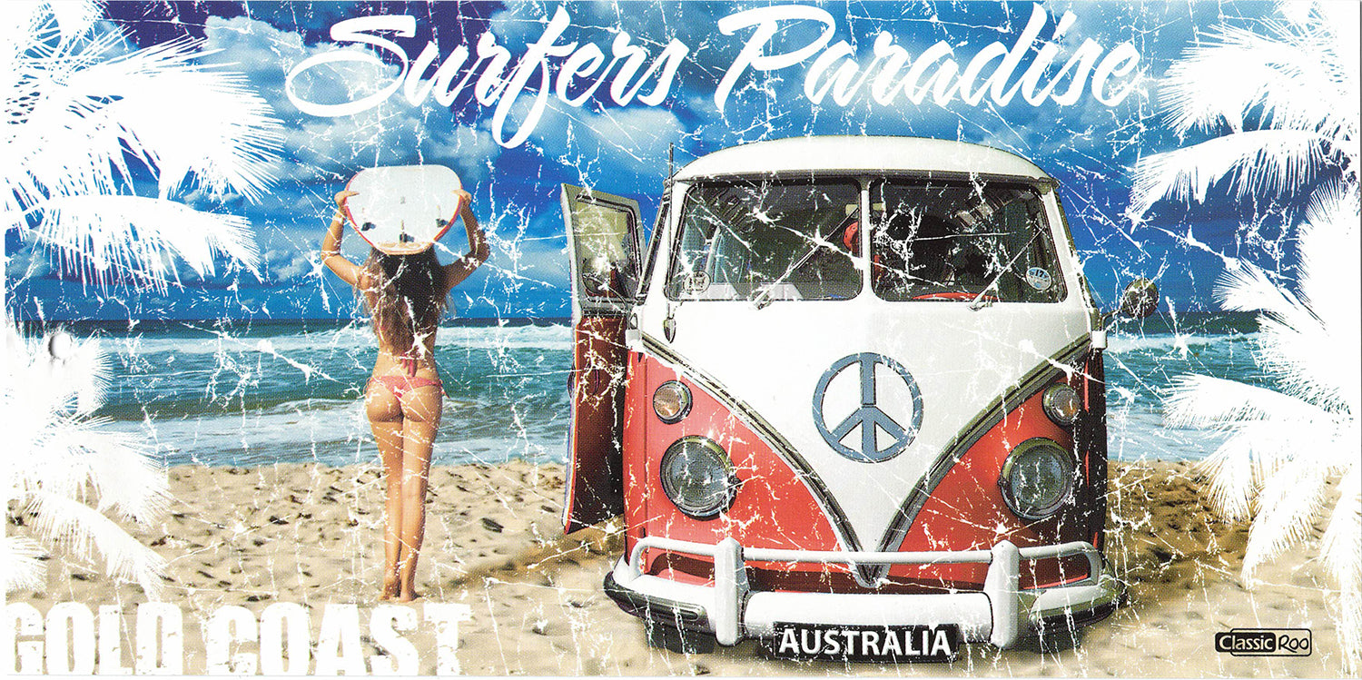 100% Cotton Australian Souvenir Beach Towel with Kangaroo Flag Design - Soft & Absorbent Bath Towel for Travel, Surfing, Pool & Gym - Perfect Gift from Surfers Paradise