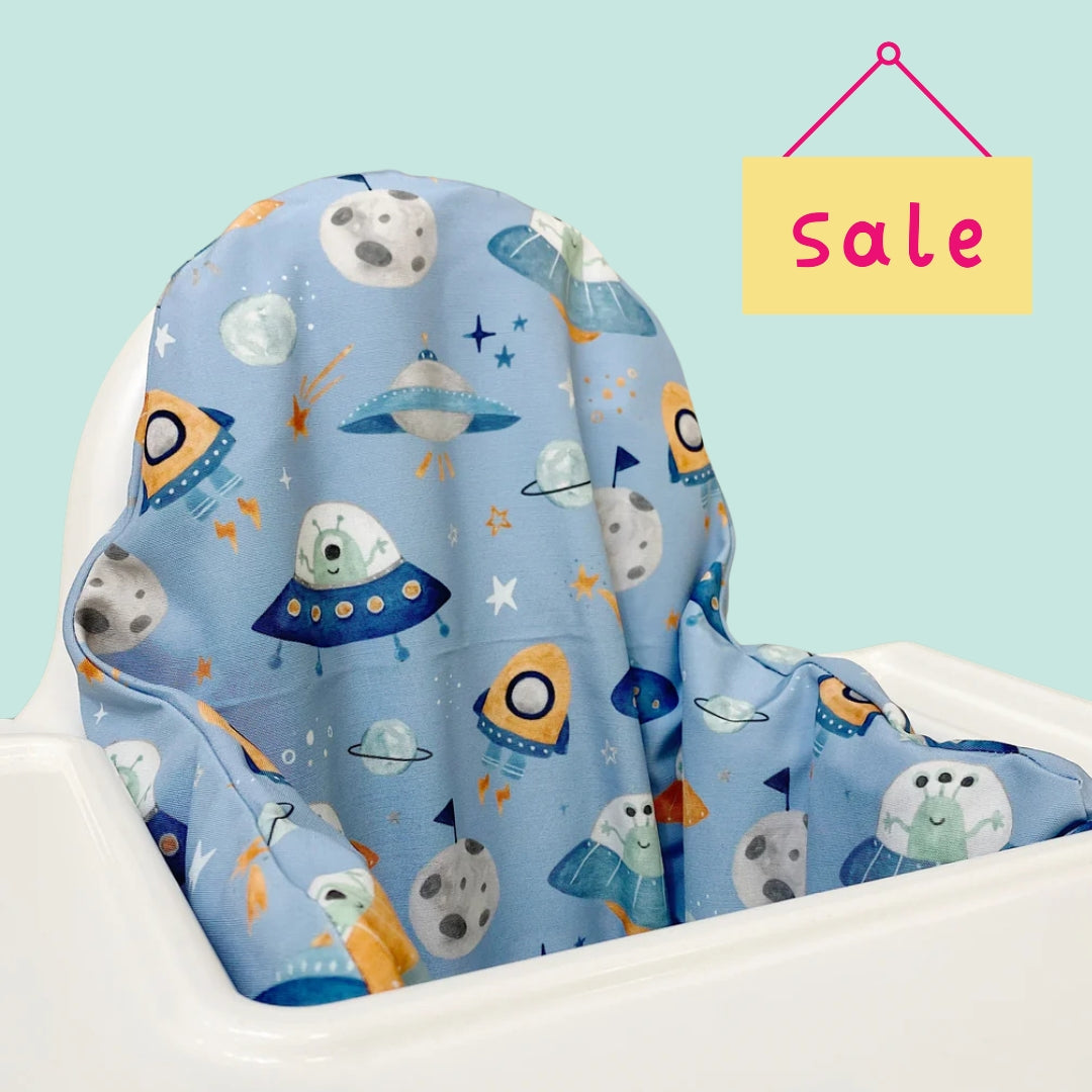 IKEA Highchair Cushion Cover - Space Themed Baby Chair Seat Protector | Soft & Washable | Perfect for Nursery, Dining Room & Baby Shower Gifts