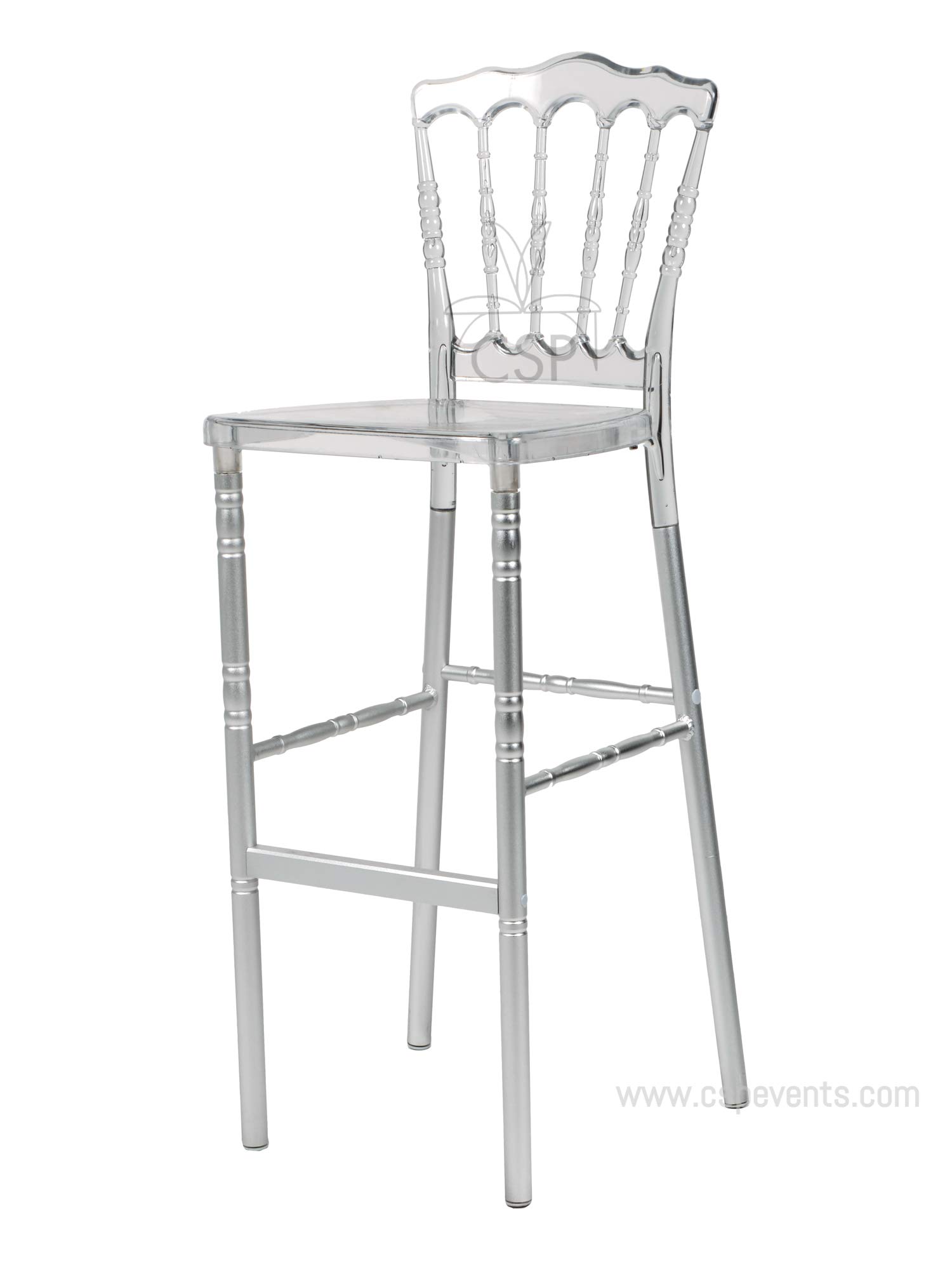 Napoleon Clear Barstool Chairs - Commercial Seating Products for Restaurants, Bars & Home Use - Durable & Stylish Bar Stools for Indoor & Outdoor Settings