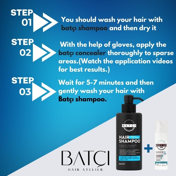 Best Liquid Hair Concealer & Volumizing Shampoo for Thinning Hair - Instant Root Touch Up & Hair Growth Treatment for Men & Women - Perfect for Daily Use, Travel & Special Occasions