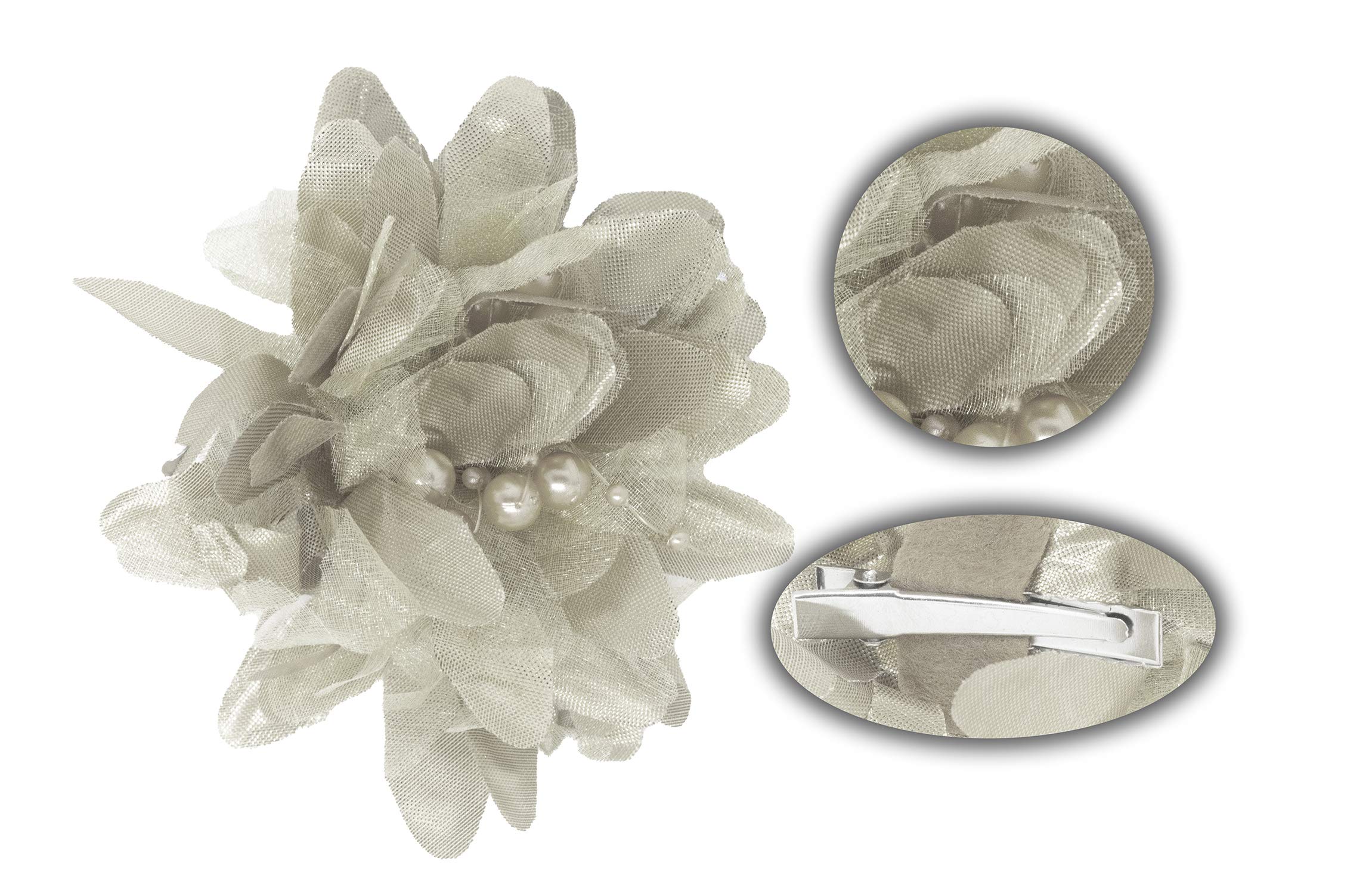 Baal Bridal Hair Clips for Baby Girls - Elegant Cream Hair Accessories (Pack of 1) - Perfect for Birthday Gifts, Weddings & Special Occasions