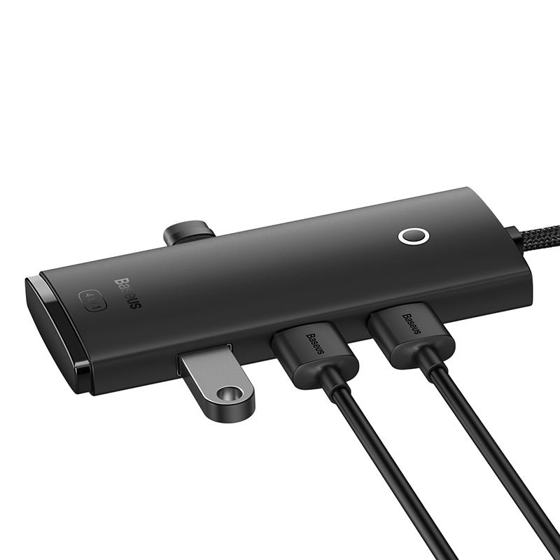 Baseus Lite Series 4-in-1 USB C Hub Adapter - 4 USB 3.0 Ports, 1 Meter Cable - Perfect for MacBook, iPad Pro & Laptop Connectivity