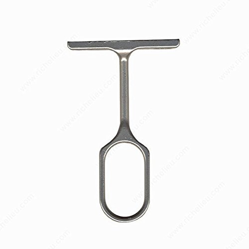Oval Closet Rod Center Support Bracket - Matte Nickel Finish for Heavy Duty Closet Organization and Storage Solutions