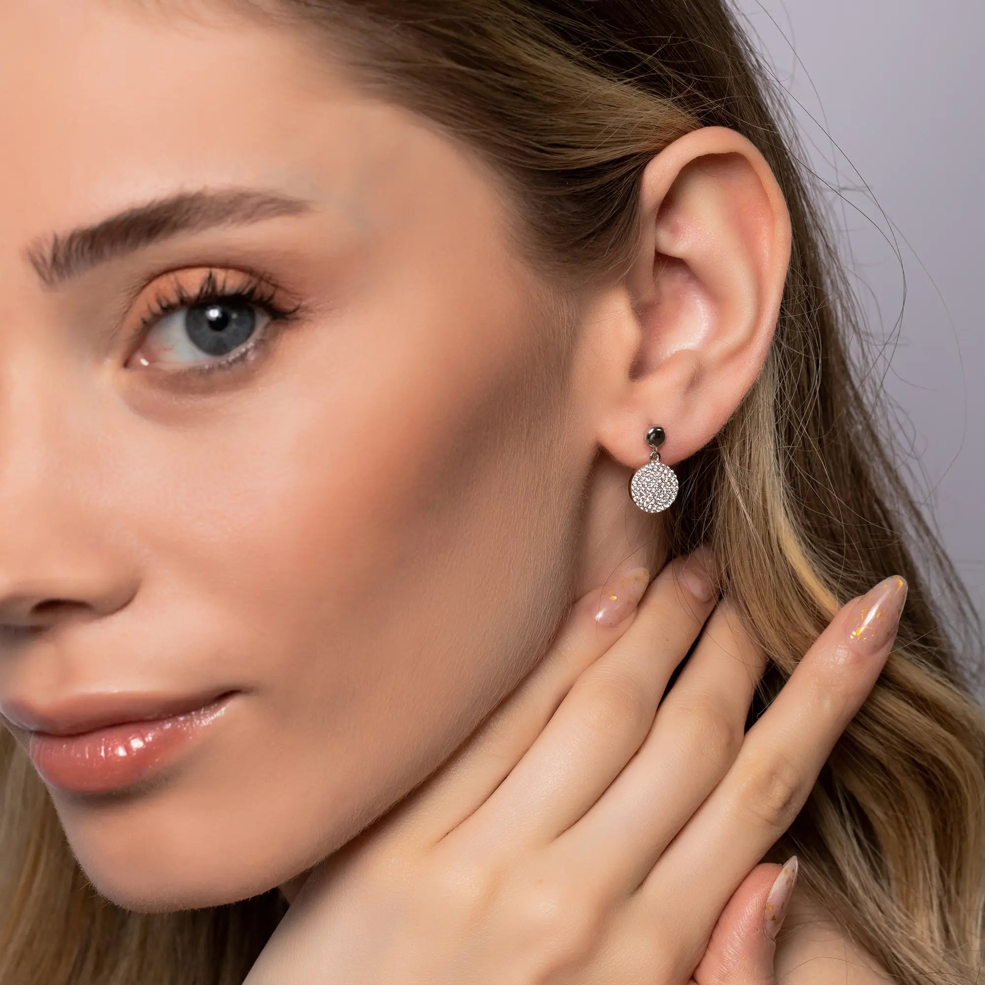 Circle Stony Earrings for Women - Minimalist Boho Stone Hoop Earrings | Perfect for Casual Wear, Date Night & Festival Outfits