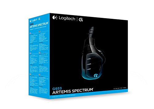 Logitech G933 Wireless Gaming Headset with 7.1 Surround Sound - 981-000599 | Noise Cancelling Mic, RGB Lighting, 15-Hour Battery for PC, PS4, Xbox - Perfect for FPS, Streaming & Esports