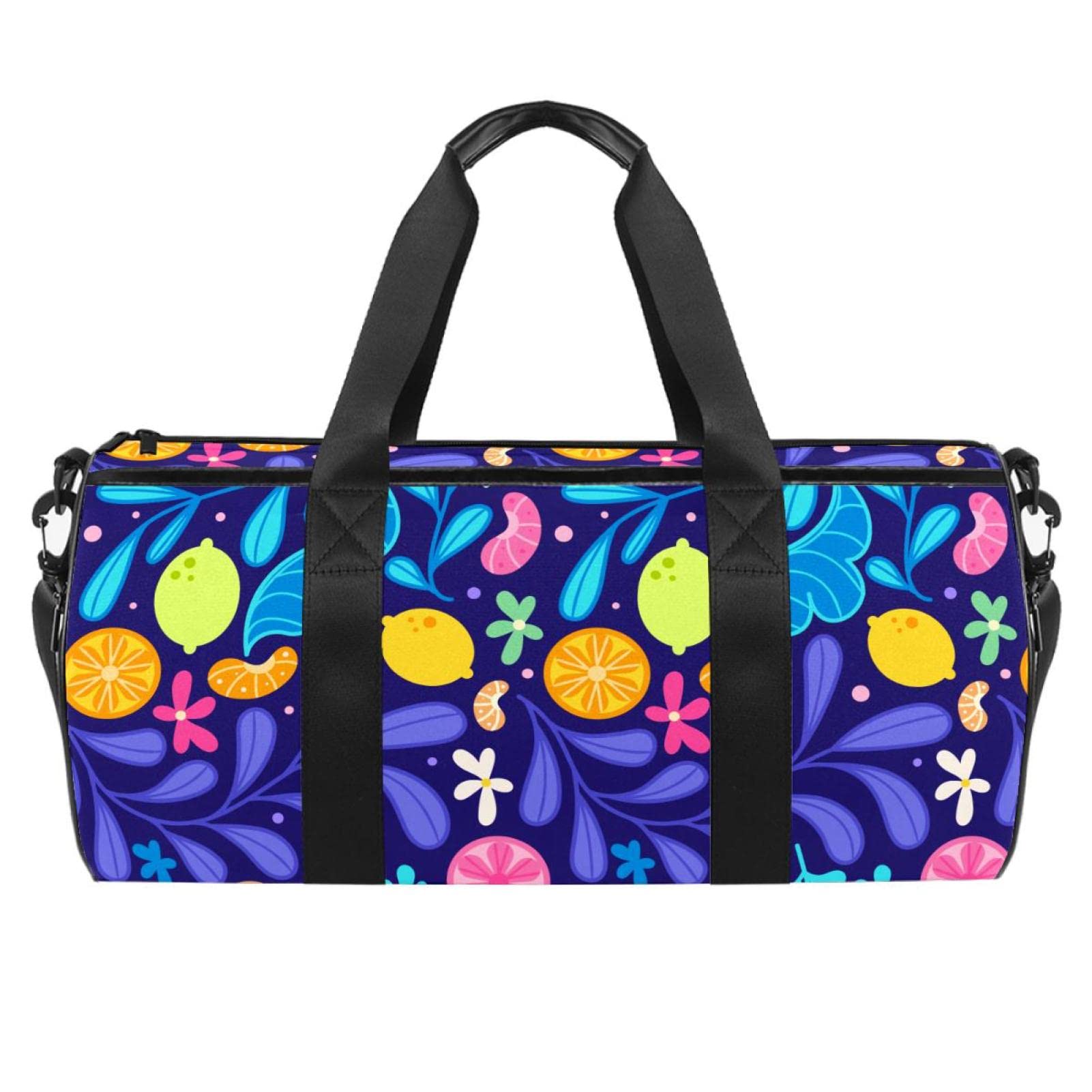 Floral Gym Bag for Women & Men - Sports Duffle Bag with Foldable Design - Perfect for Workout, Travel, Yoga & School | Water-Resistant & Multi-Pocket Storage