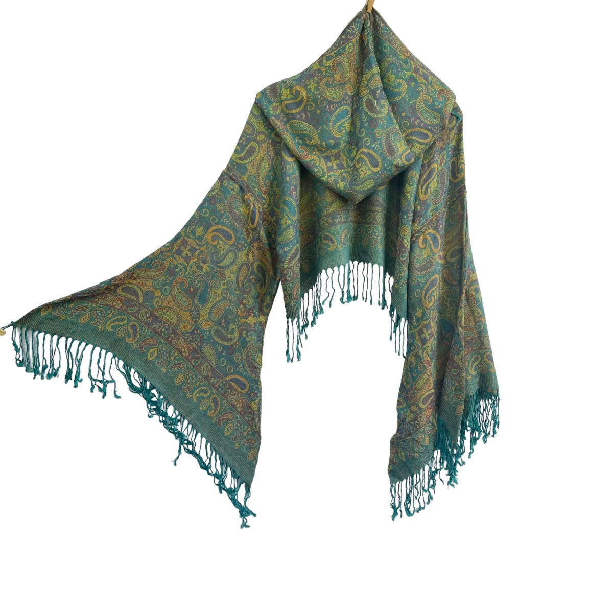 Butterfly Bell Pashmina Shawl - Elegant Paisley Forest Print Scarf for Women | Perfect for Boho Fashion, Parties, and Winter Layering