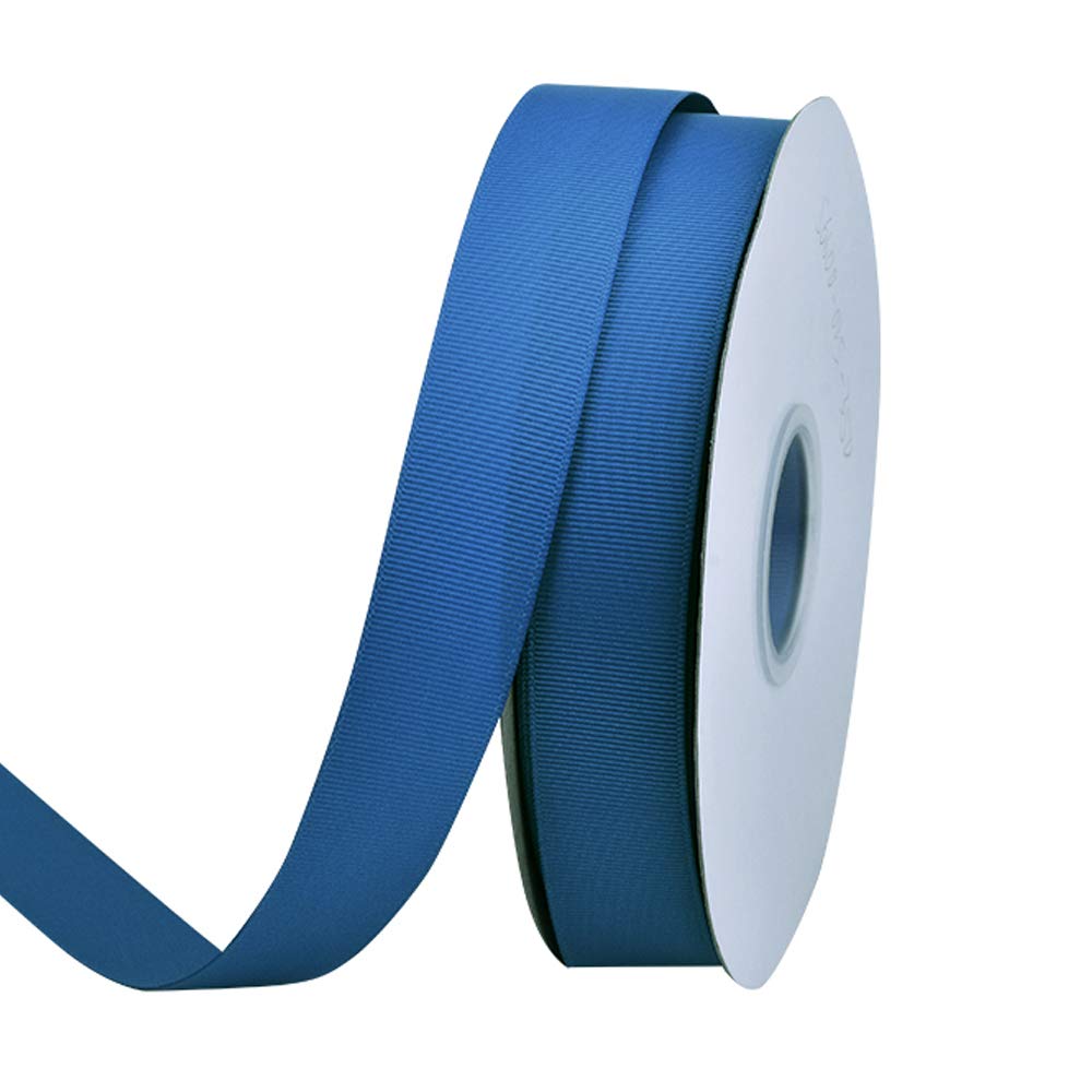 1 Inch Royal Blue Grosgrain Ribbon - 50 Yards Per Roll for DIY Crafts, Bow Making, Wreaths, Gift Wrapping, Hair Accessories & Wedding Decorations - Perfect for Party Favors, Scrapbooking & Home Decor Projects