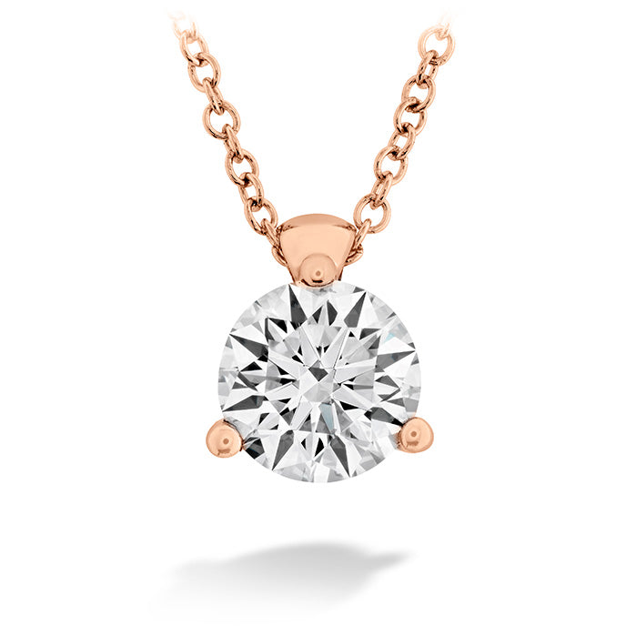 Hearts On Fire Classic 3 Prong Diamond Pendant Necklace - 14K White Gold Solitaire Pendant for Women - Perfect for Anniversary, Valentine's Day & Special Occasions
