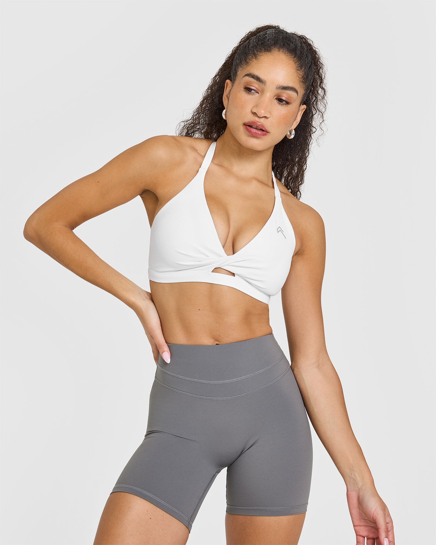 High Support Unified Twist Sports Bra for Women - Breathable & Comfortable Workout Top in White | Perfect for Yoga, Running & Gym Training