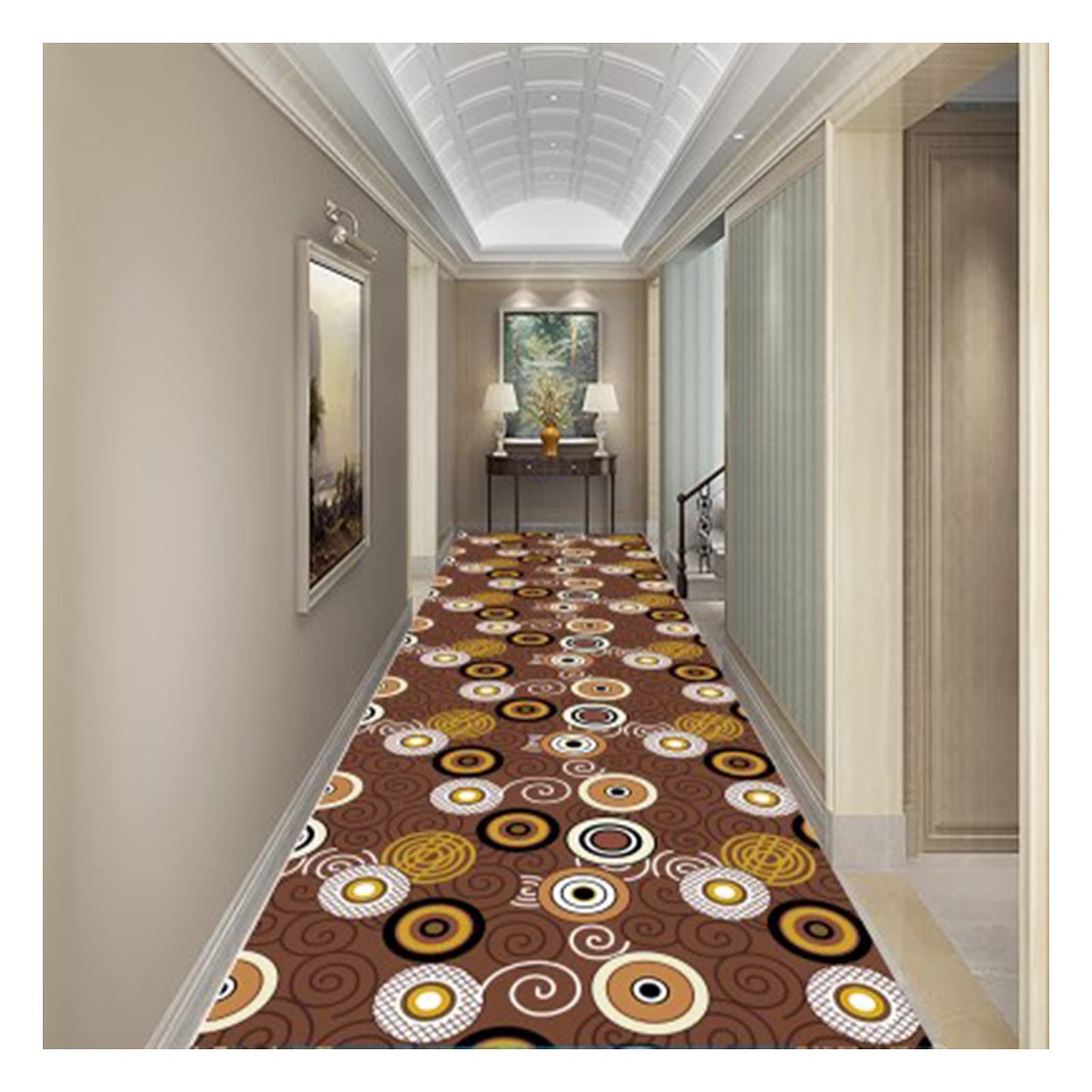 Non-Slip Runner Rug - Washable Low Pile Indoor Carpet for Entryway, Kitchen, Hallway | Cuttable Floor Protector Mat | Multi-Colored 100x550cm | Perfect for High Traffic Areas & Pet-Friendly Homes