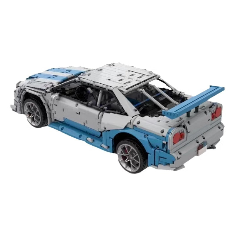 3383pcs MOC 2034 Nissan GT-R R34 1:8 Scale Building Blocks Set - Perfect for Car Enthusiasts & Model Collectors - Display, Gift, or DIY Project