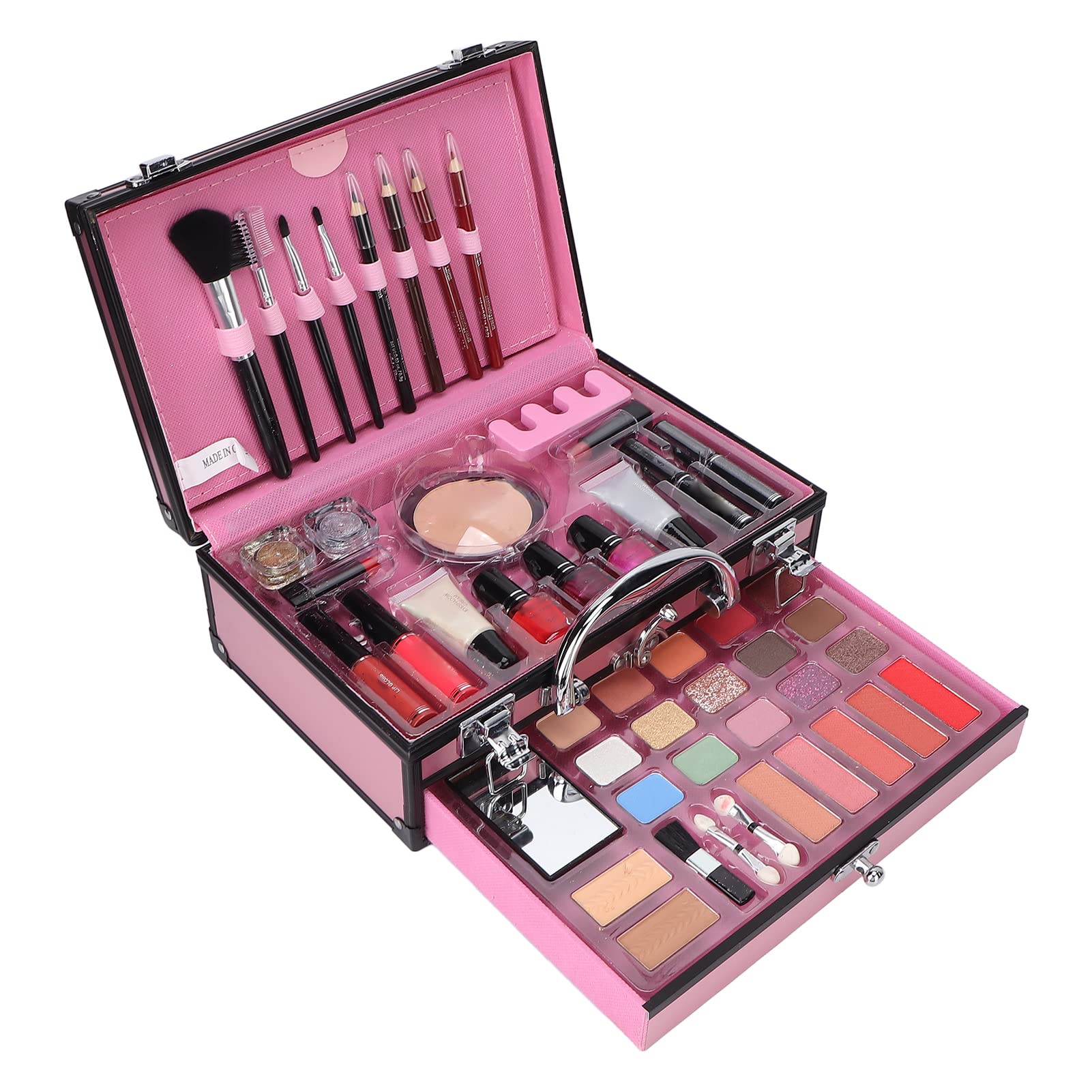 Complete Makeup Kit with Lipstick & Storage Box - All-in-One Cosmetic Set for Beginners | Perfect for Travel, Daily Use & Gift Giving