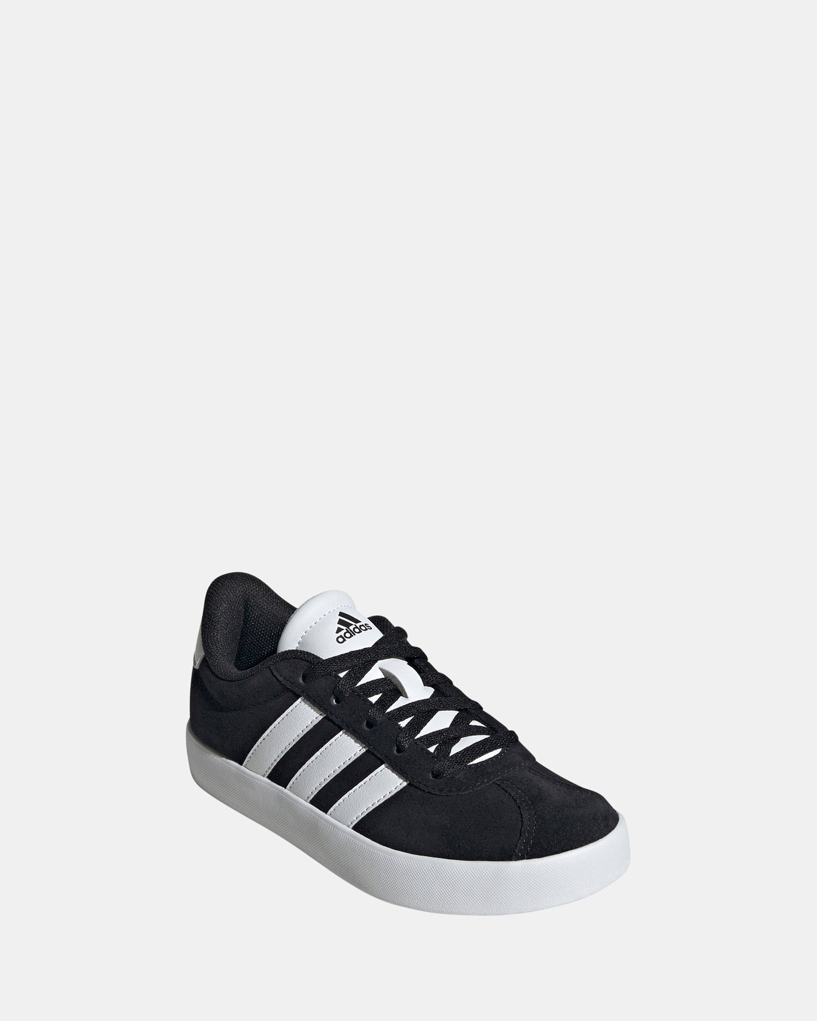 VL Court 3.0 Grade School Basketball Shoes - Black/White - Perfect for Indoor Courts & School Sports