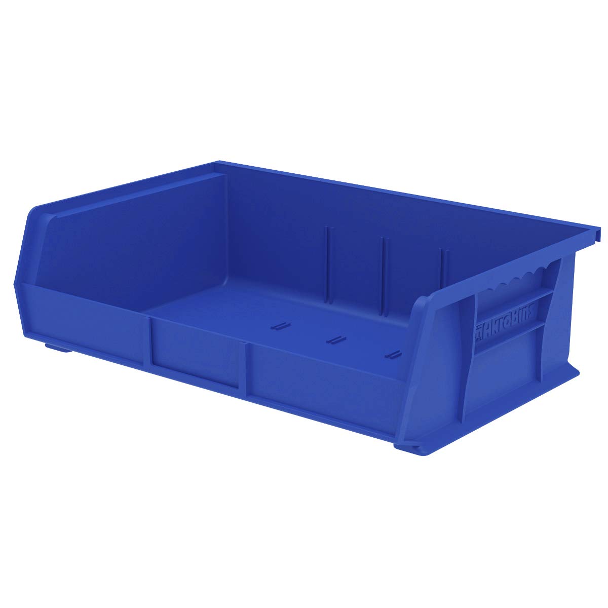 Akro-Mils 30255 AkroBins Plastic Storage Bins - 6-Pack Stackable Organizer Bins for Garage, Pantry, Craft Room (11x16x5 Inches, Blue) | Space-Saving Home & Office Storage Solution
