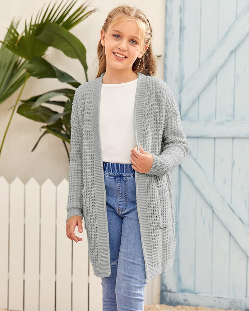 SySea Women's Batwing Long Sleeve Open Front Cardigan - Chunky Knit Sweater Coat with Pockets | Casual Fall & Winter Outerwear for Layering
