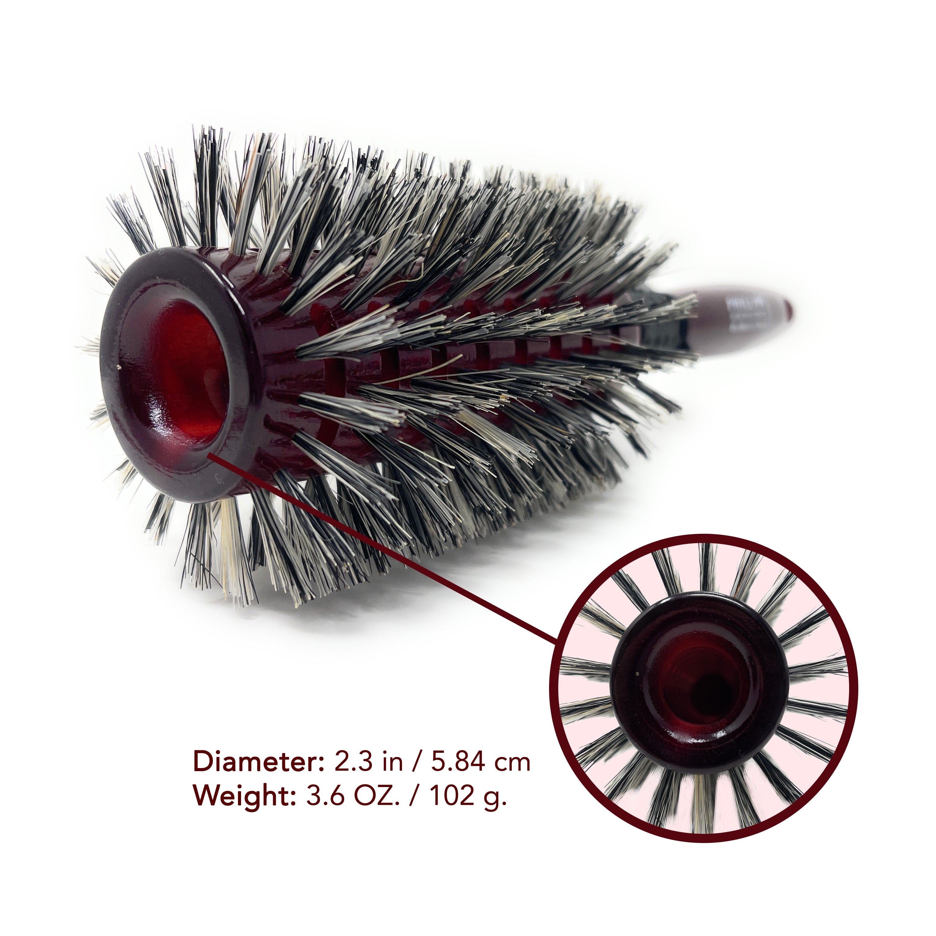 Phillips Brush Monster Vent Barrel Hair Brush with Wood Handle - Detangling & Styling for All Hair Types - Perfect for Home, Salon & Travel Use