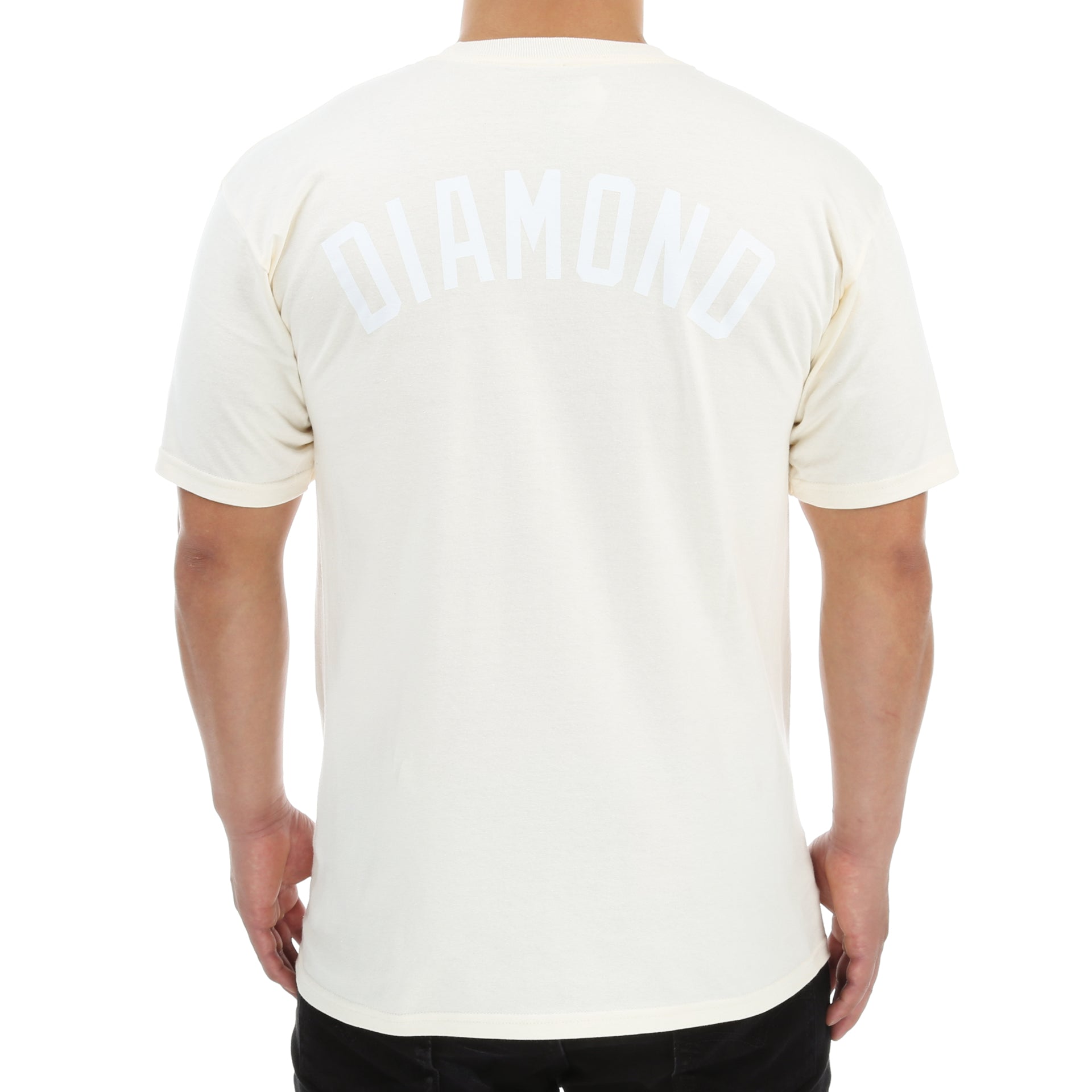 Premium Diamond Un Polo Tee for Men - Soft Cotton Crew Neck Short Sleeve Shirt in Cream - Perfect for Casual Wear, Office & Summer Outings