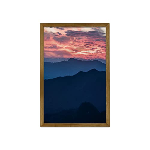 Coral and Dark Sky Blue