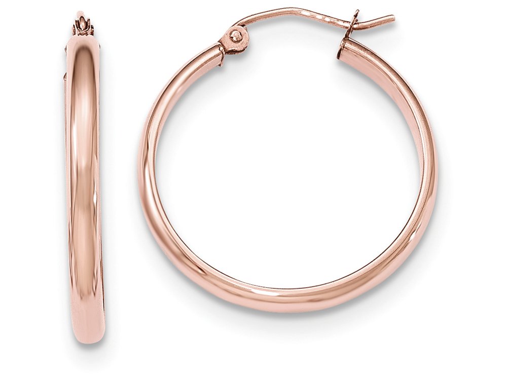 14K Rose Gold Hoop Earrings for Women - Dainty Huggie Hoops - Perfect for Everyday Wear, Gifts & Special Occasions | FJC Finejewelers