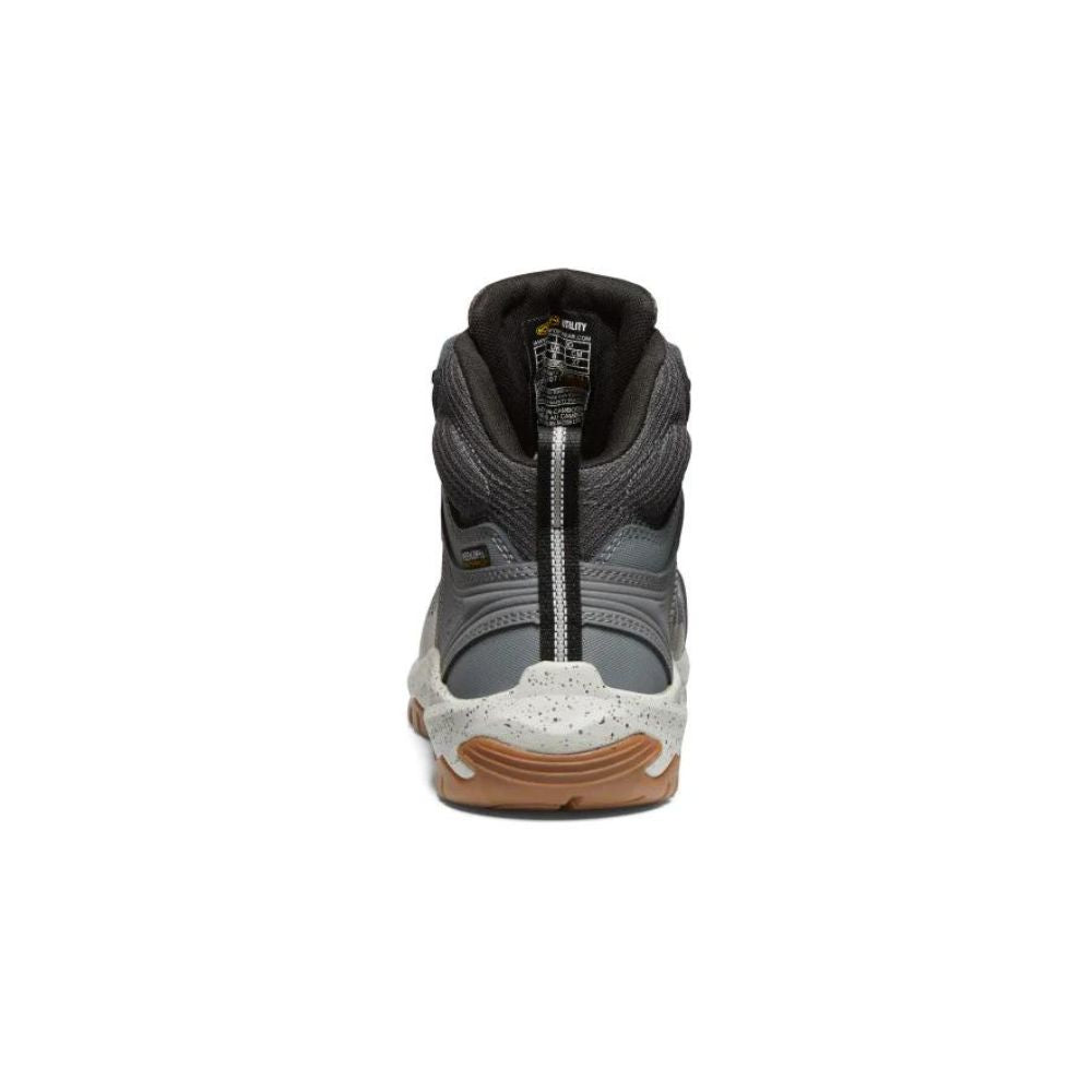 **Keen Reno MID Men's Waterproof Composite Toe Work Shoes - Grey (1027117) - Durable Safety Footwear for Construction, Hiking & Outdoor Work**