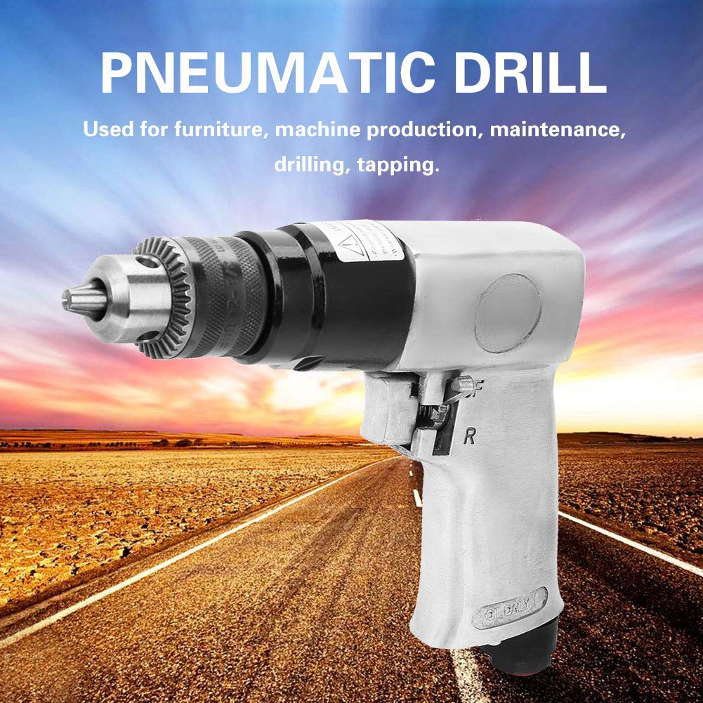 High-Speed 1700RPM Reversible Air Drill for Metal & Wood Drilling