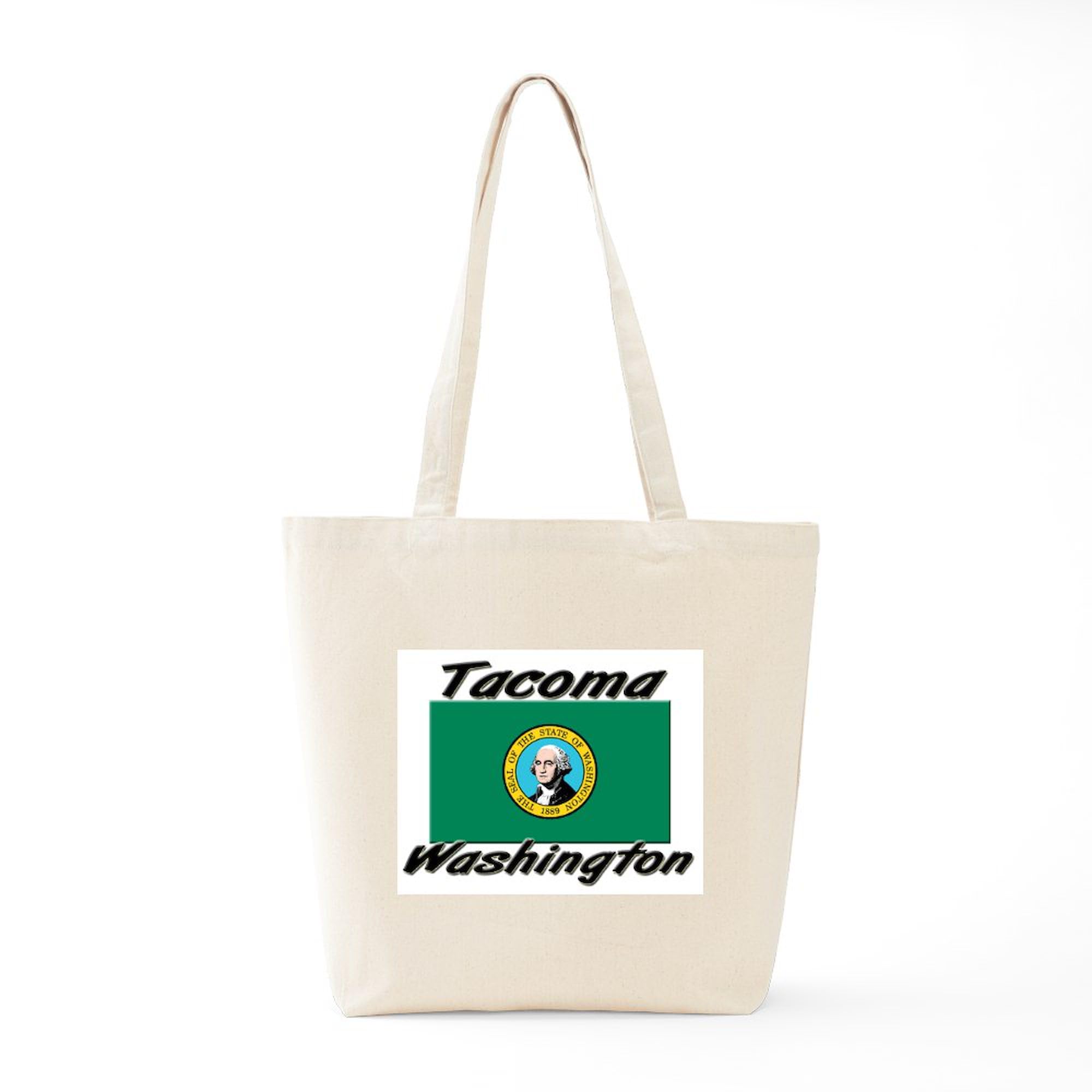 Tacoma Washington Tote Bag - Natural Canvas Reusable Shopping Bag for Groceries, Beach & Travel | Eco-Friendly CafePress Tote