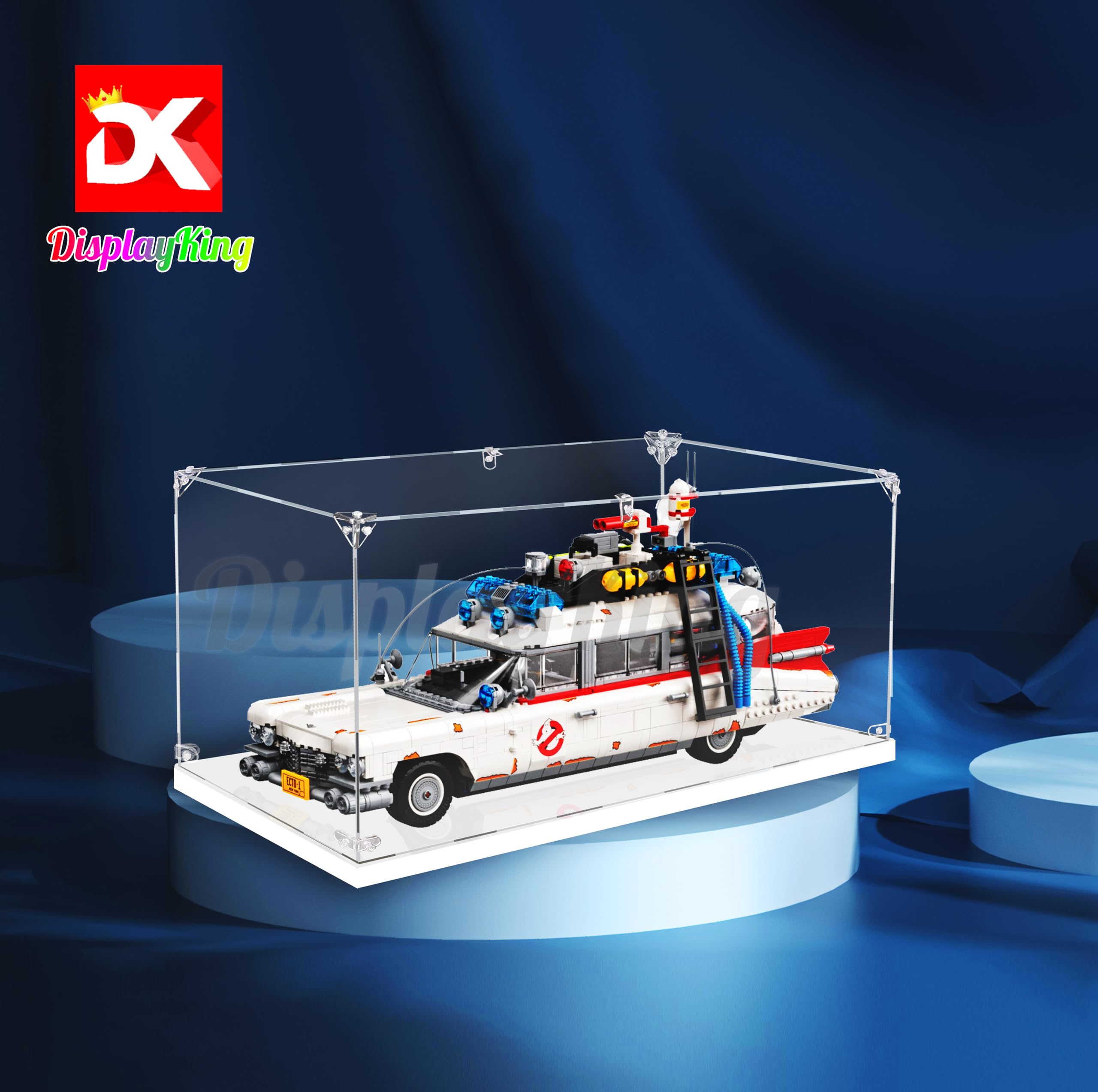 Acrylic Display Case with Screw for Lego Ghostbusters ECTO-1 10274 Set - Protective Showcase for Collectible Building Blocks (Lego Not Included) - Perfect for Home Office Decoration & Toy Collection Display (US Stock)