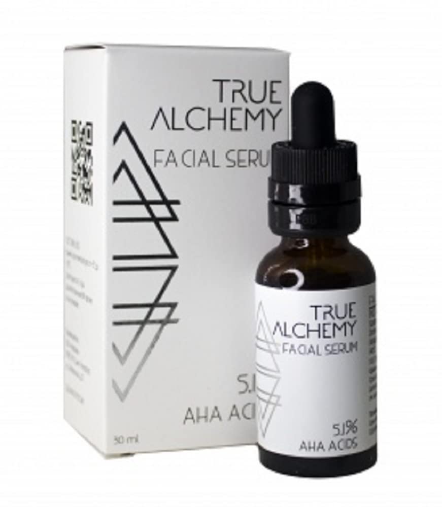 Best AHA Acid Face Serum 5.1% for Glowing Skin - 30ml Natural Cosmetics - Perfect for Daily Skincare & Anti-Aging Routine