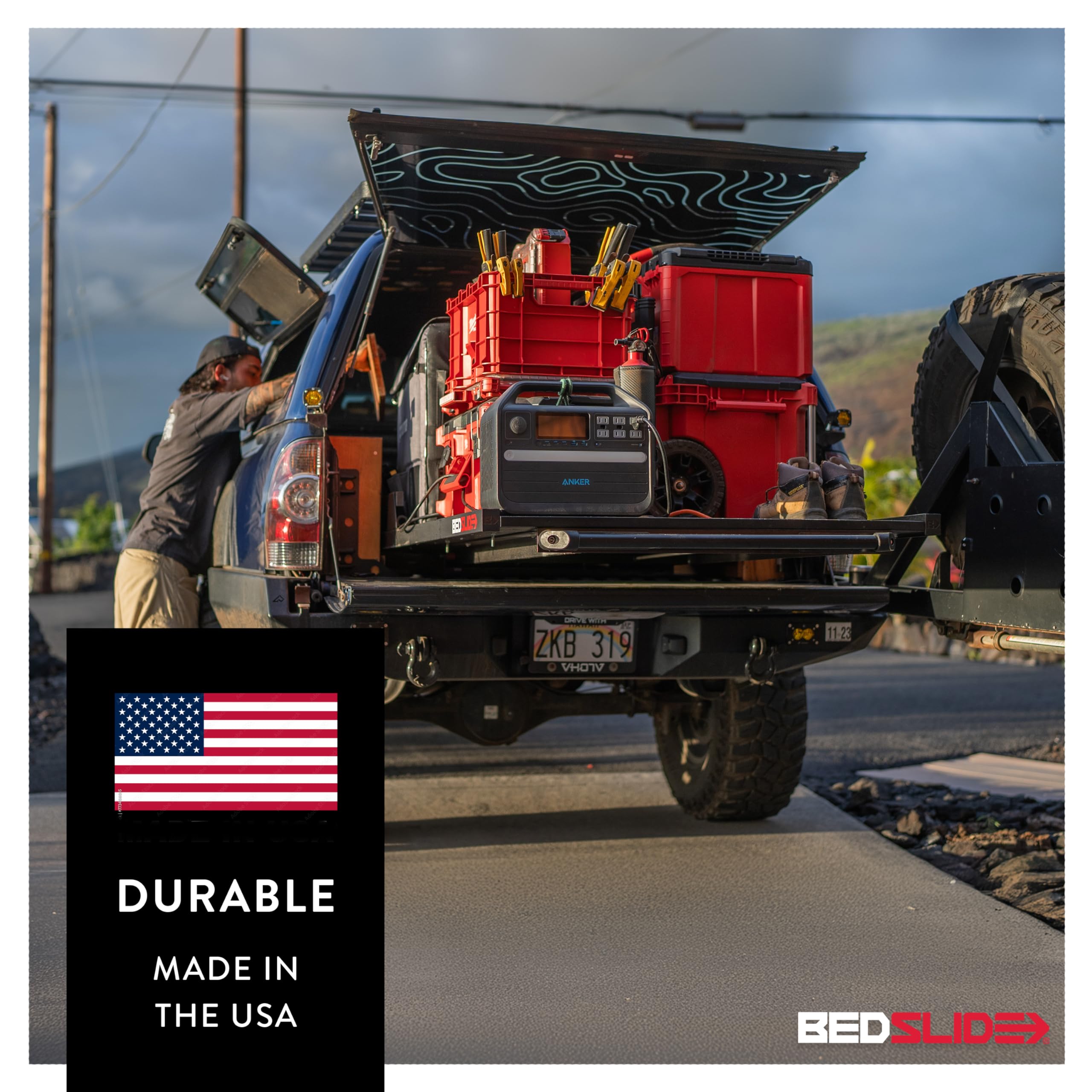 Bedslide No-Drill Truck Bed Brackets - Universal Truck Bed Organizer for Chevy Silverado & GMC Sierra (2019-2024) | 5'9
