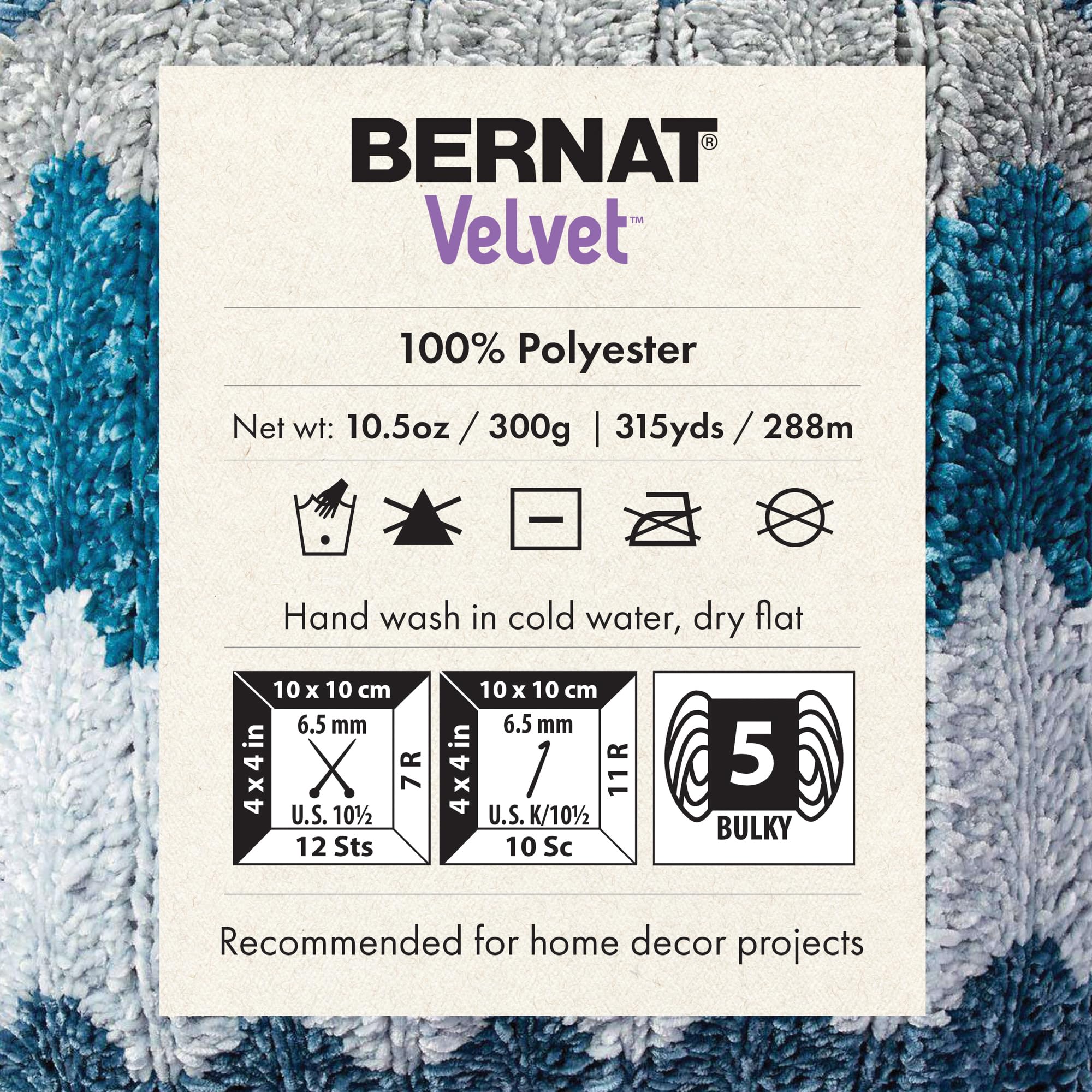 Bernat Velvet Golden Moss Yarn - 2 Pack (300g/10.5oz Each) - Super Soft Polyester Bulky Yarn (Size 5) - 315 Yards per Skein - Perfect for Knitting & Crochet Projects Like Blankets, Scarves, and Home Decor